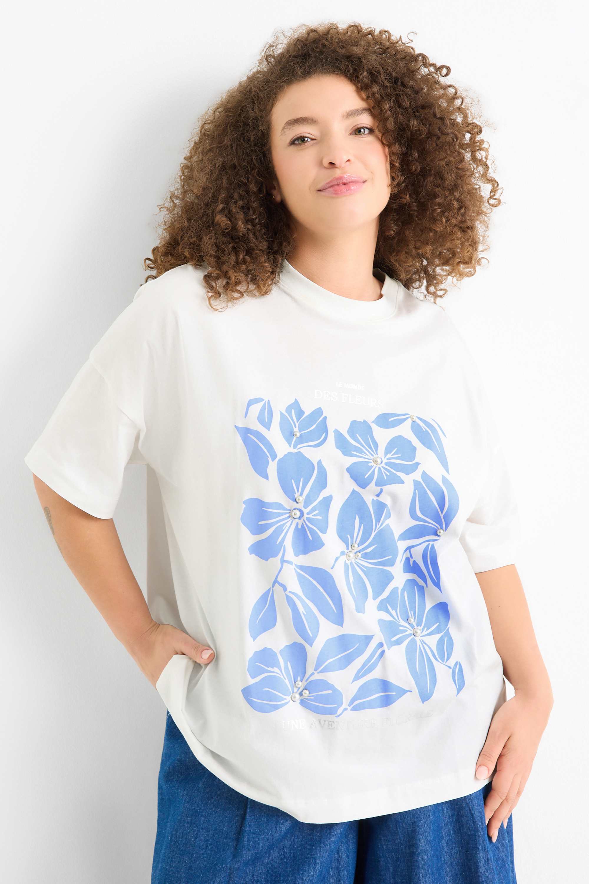 T-shirt - regular fit - shiny white