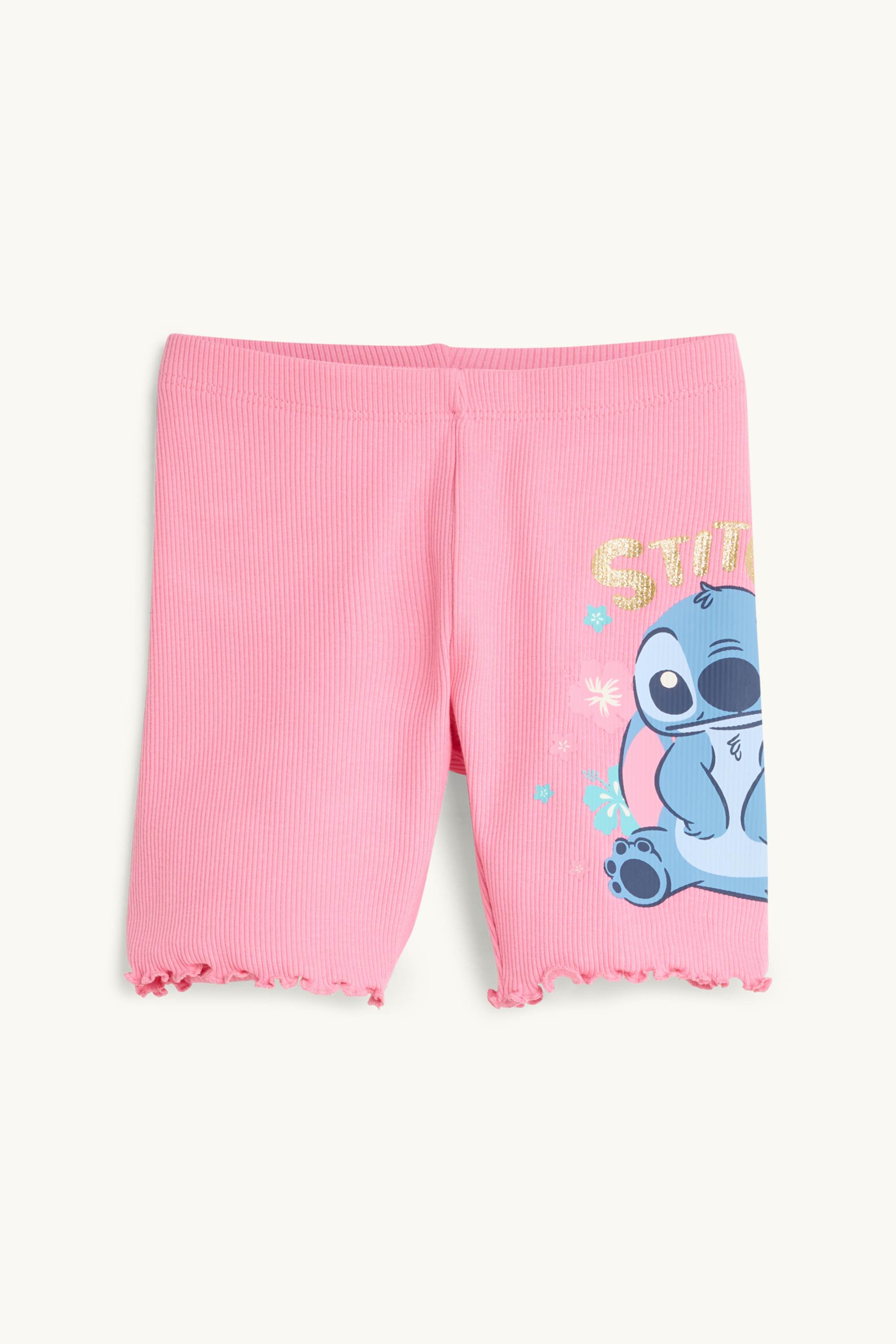 Lilo & Stitch - cycling shorts - ribbed - shiny pink
