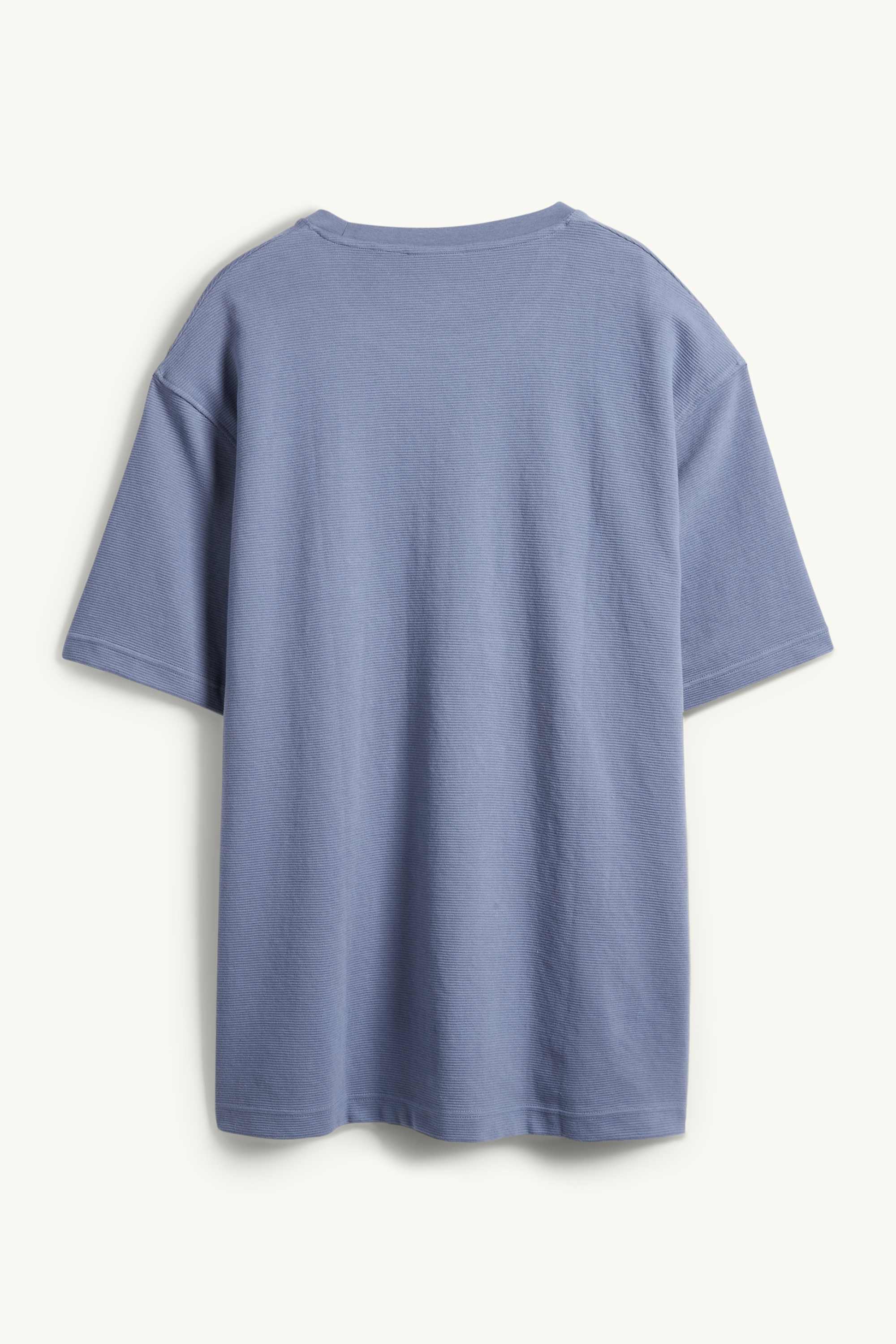 T-shirt - relaxed fit - ribbed blue