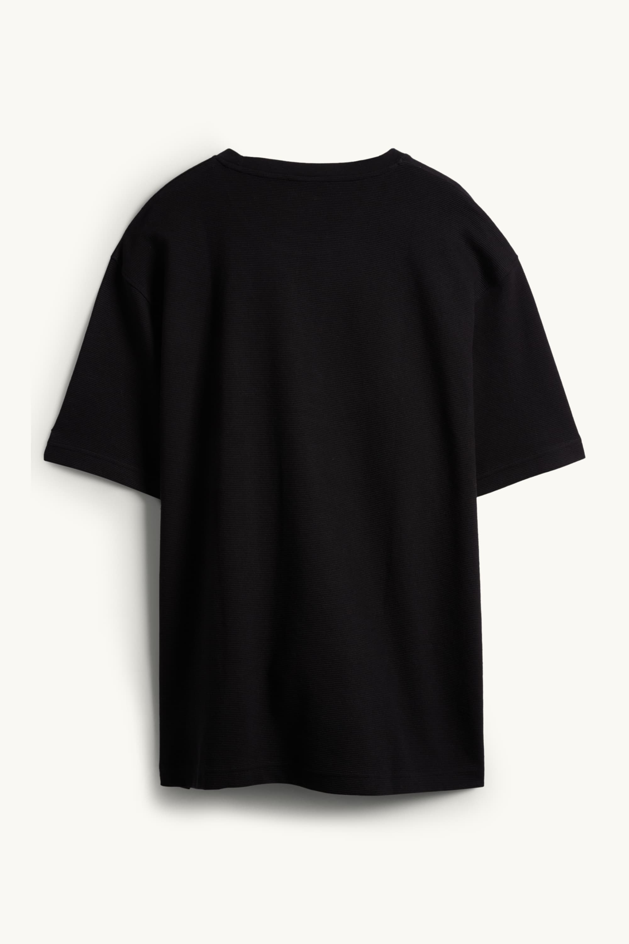 T-shirt - relaxed fit - ribbed black