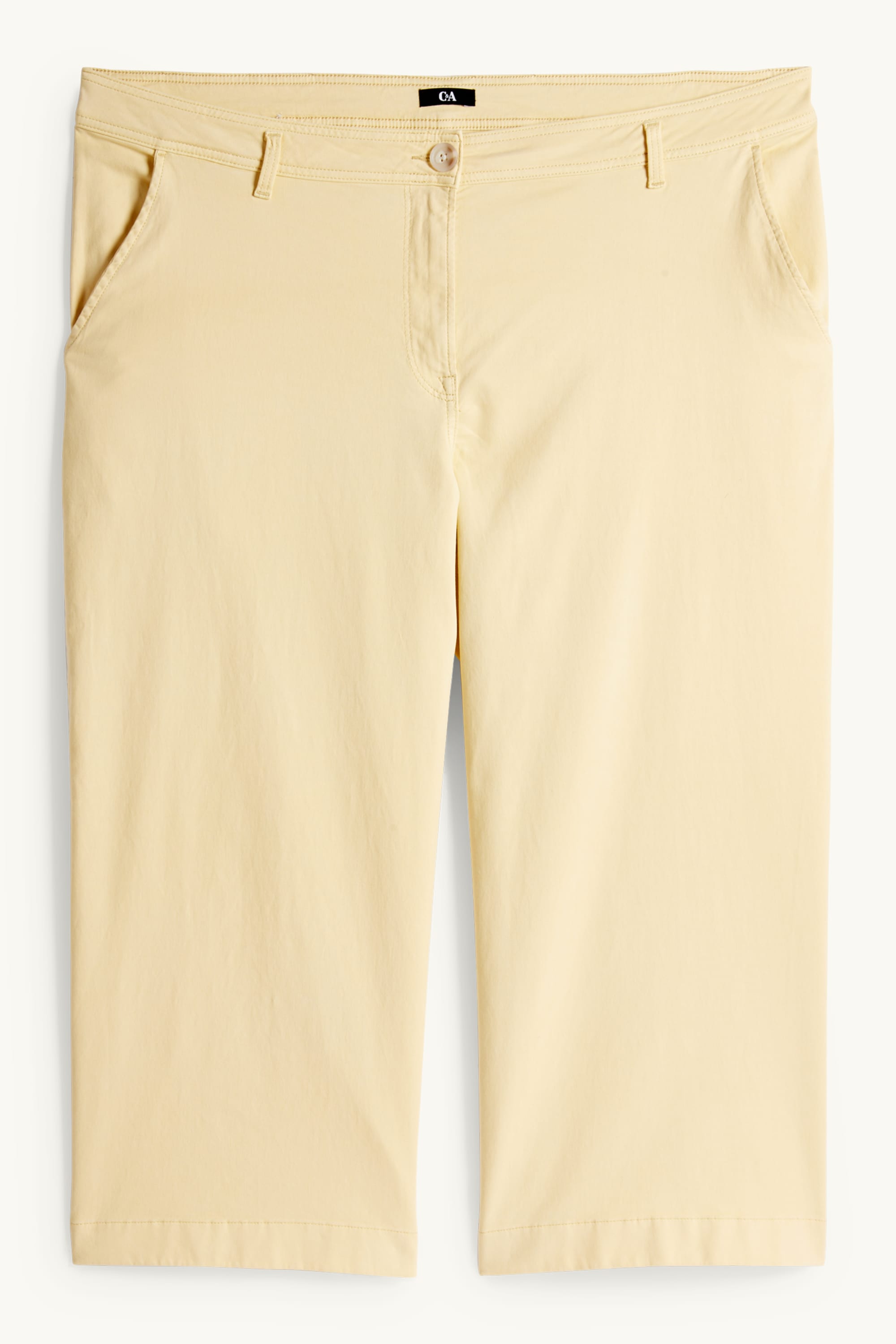 Cloth trousers - high waist - wide leg yellow