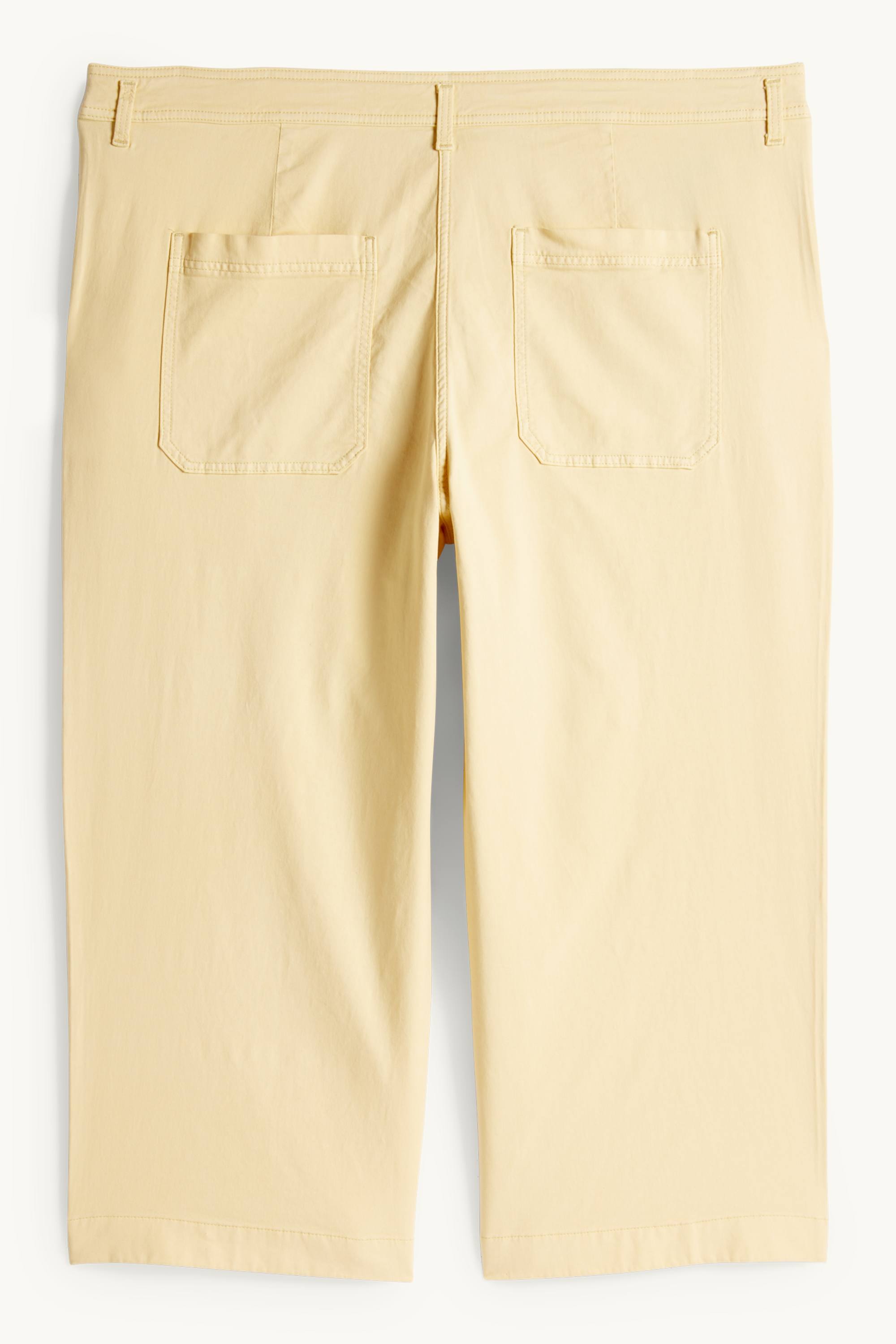 Cloth trousers - high waist - wide leg yellow