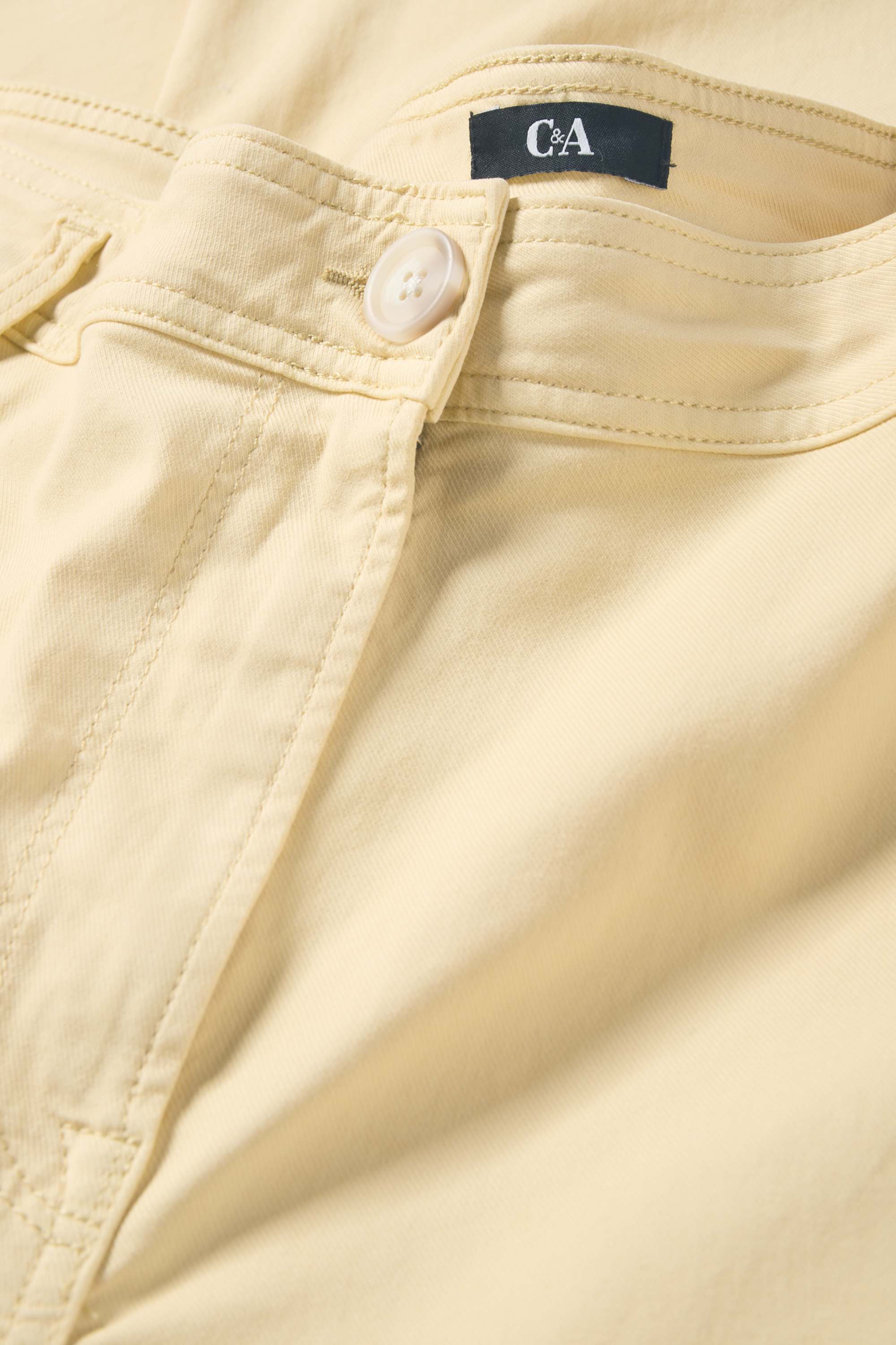 Cloth trousers - high waist - wide leg yellow