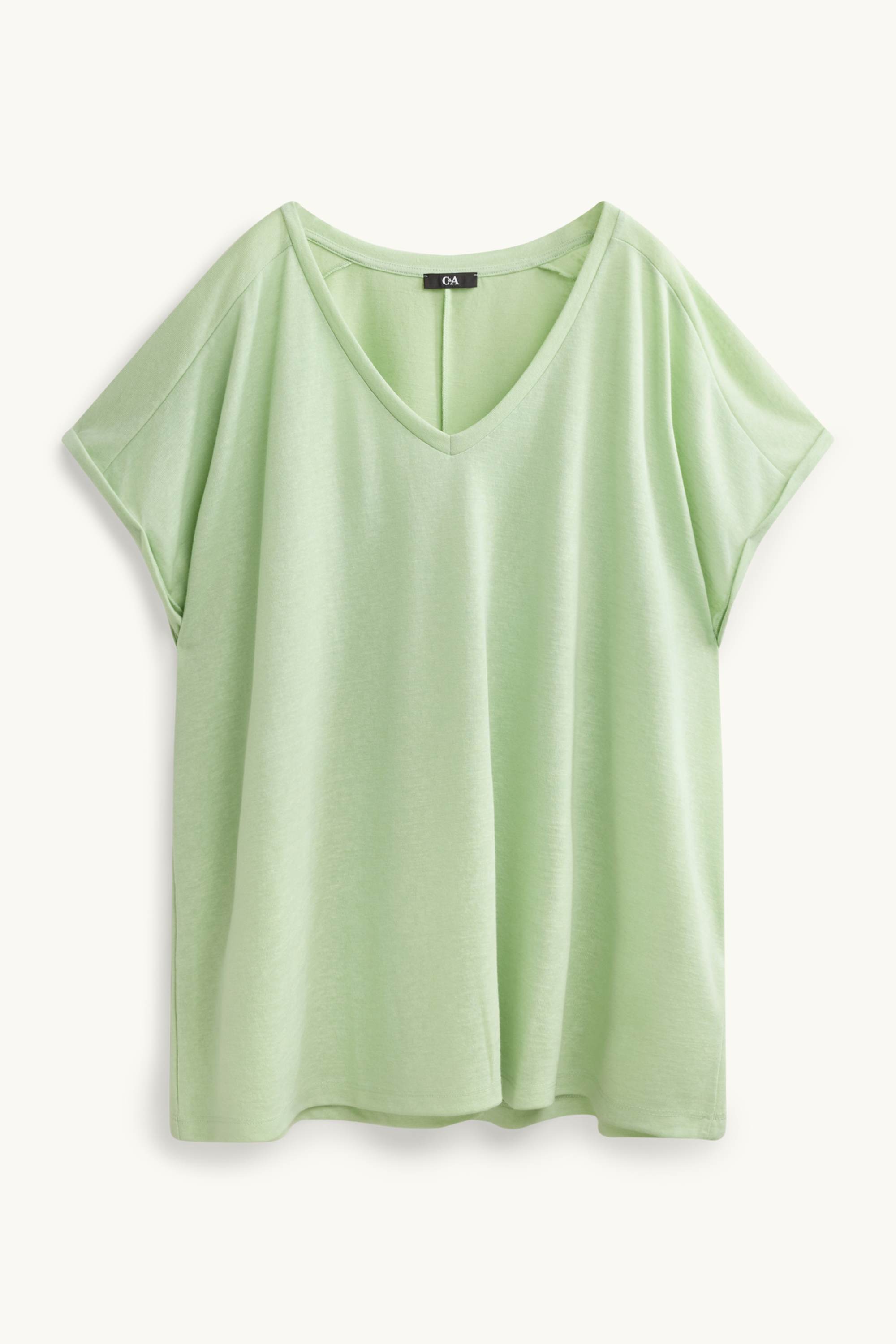 V-neck T-shirt - relaxed fit light green