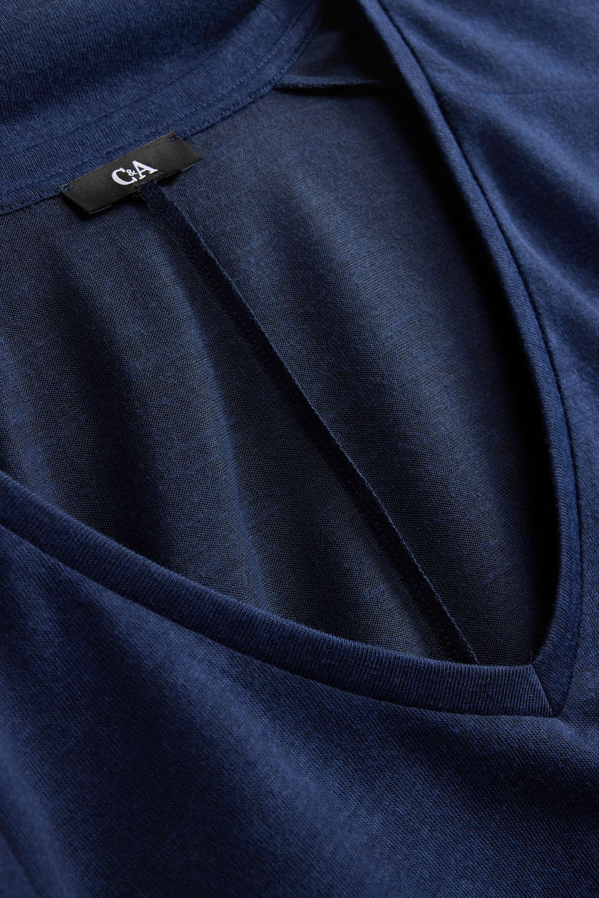 V-neck T-shirt - relaxed fit dark blue