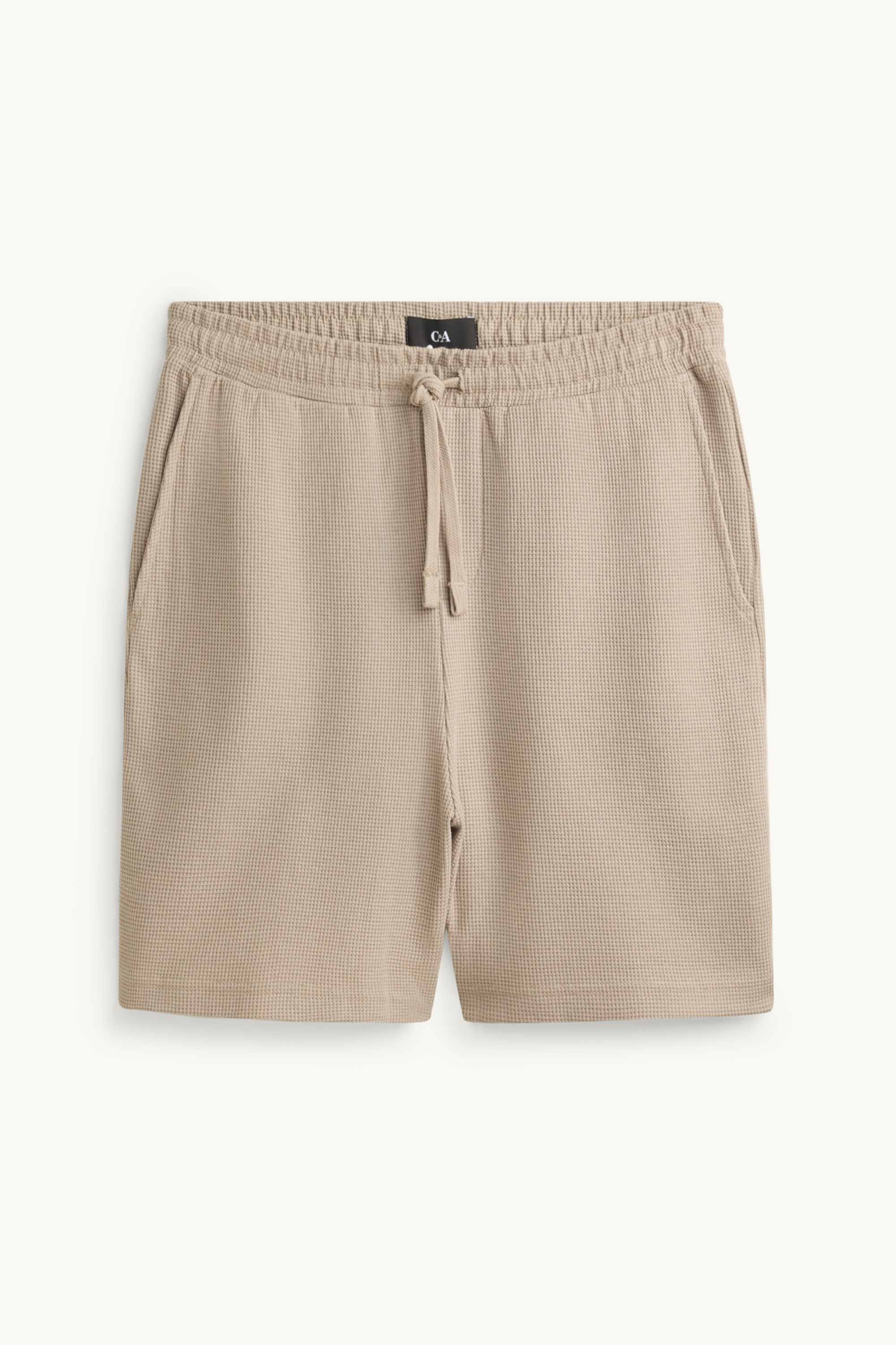 Sweat shorts - textured beige