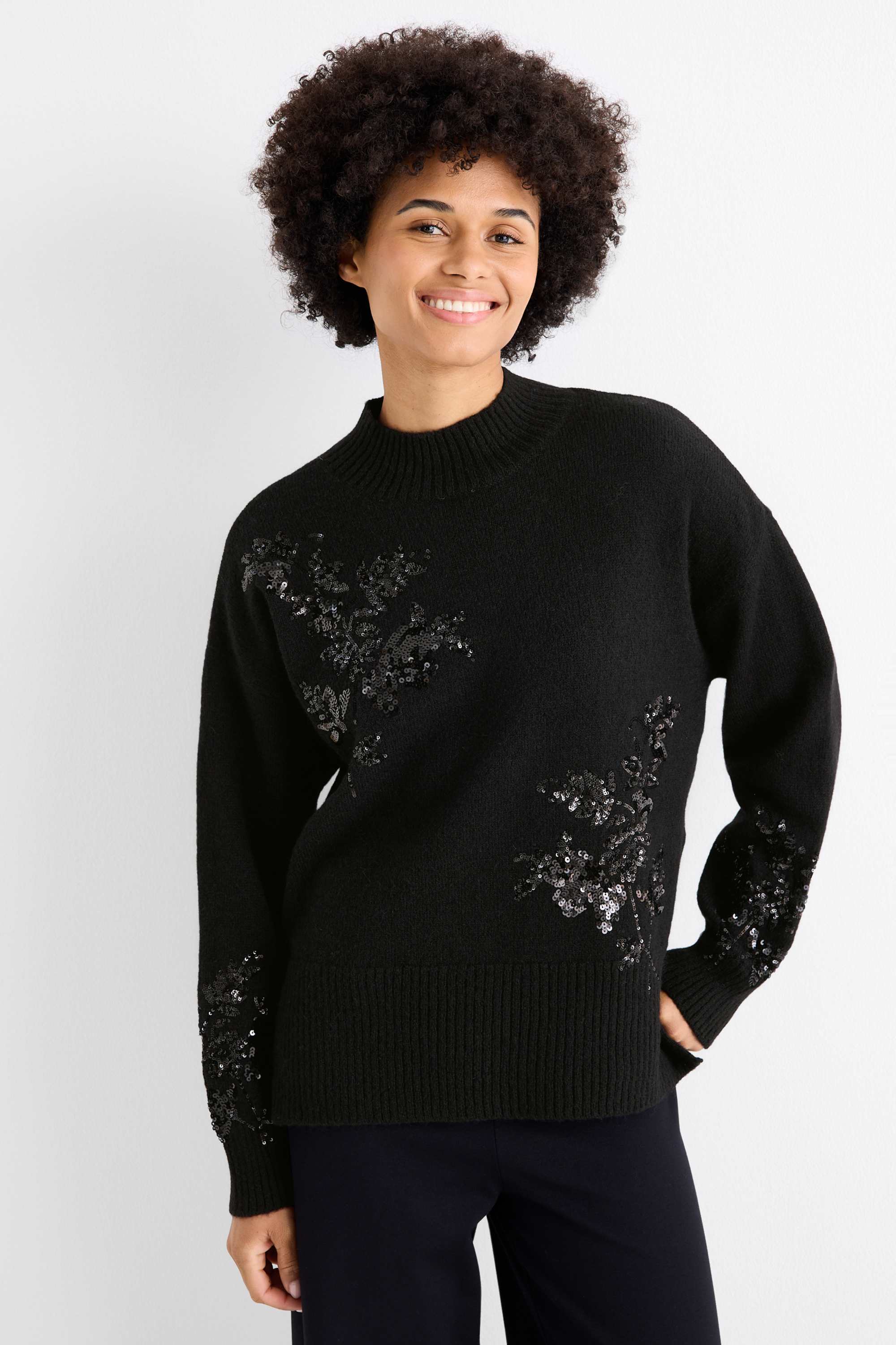 Jumper - shiny black