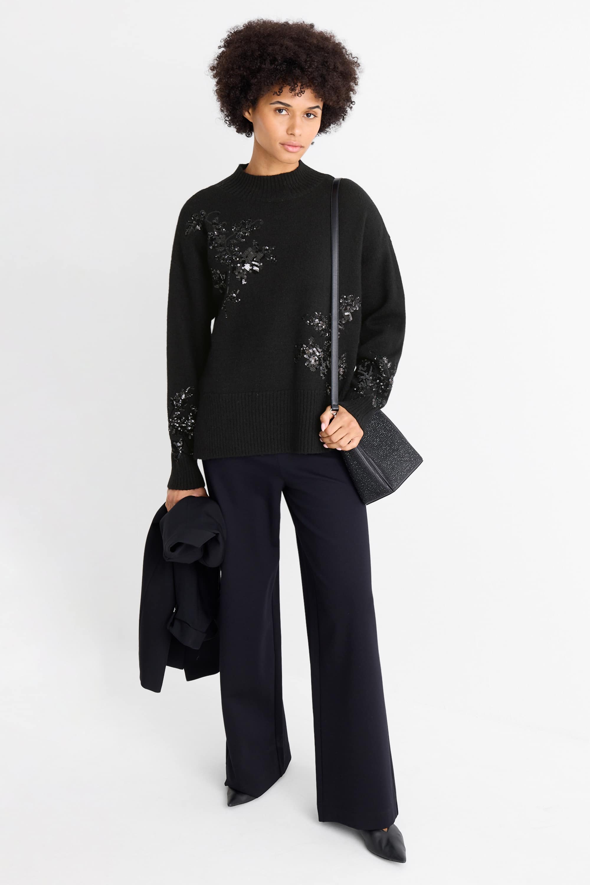 Jumper - shiny black