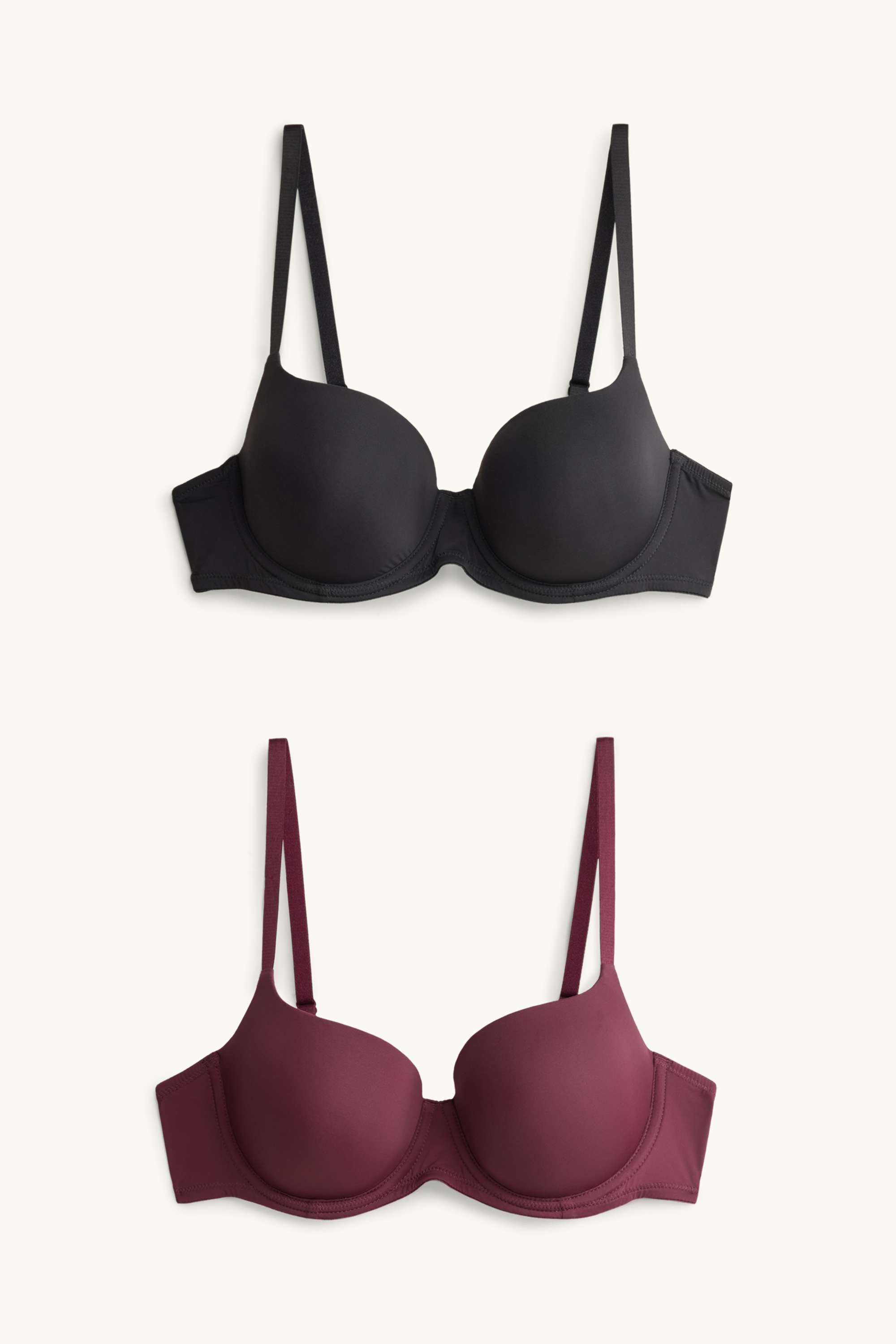 Multipack of 2 - underwire bra - FULL COVERAGE - padded bordeaux / black