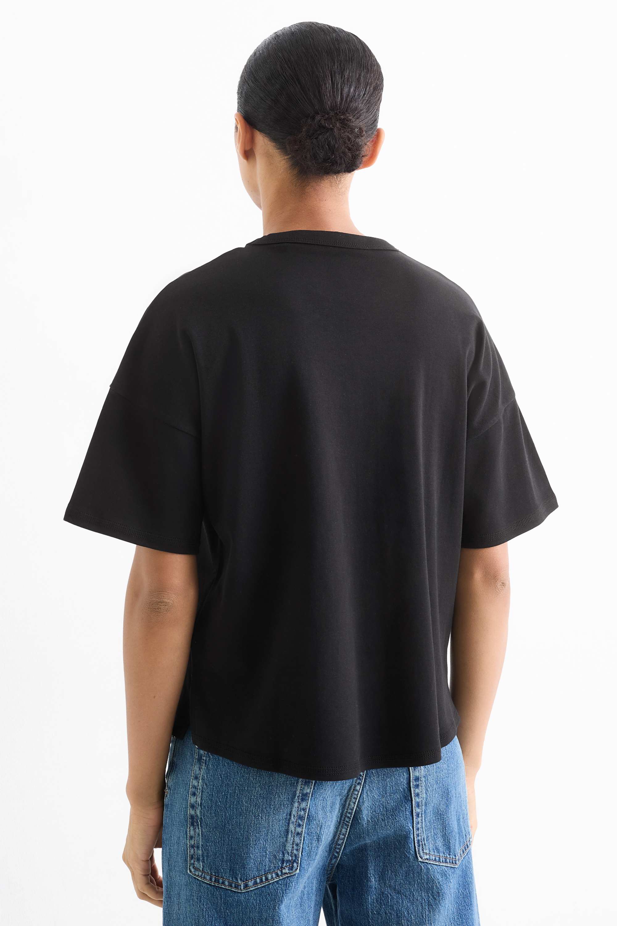 T-shirt - oversized black