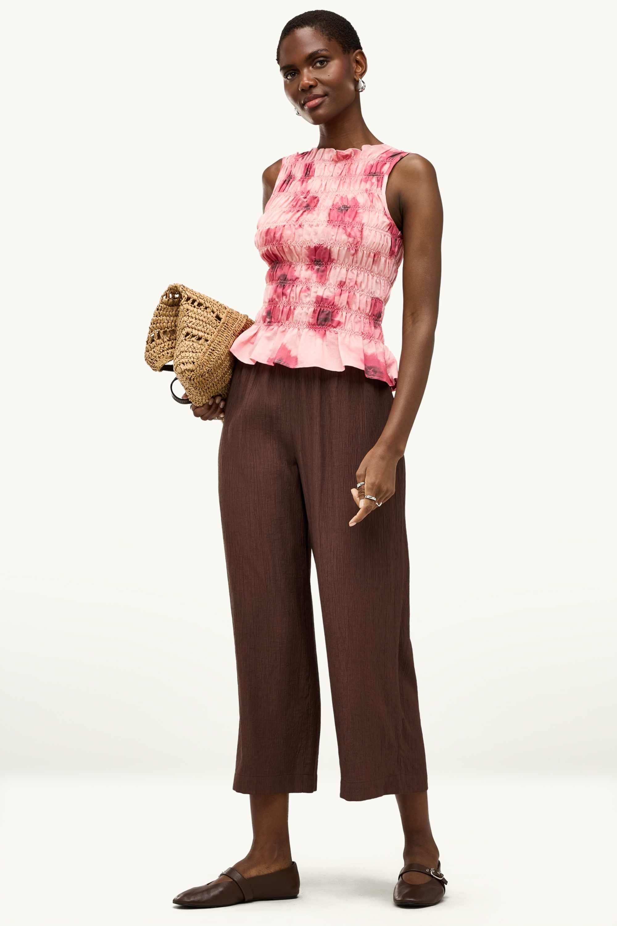 Blouse top - floral rose