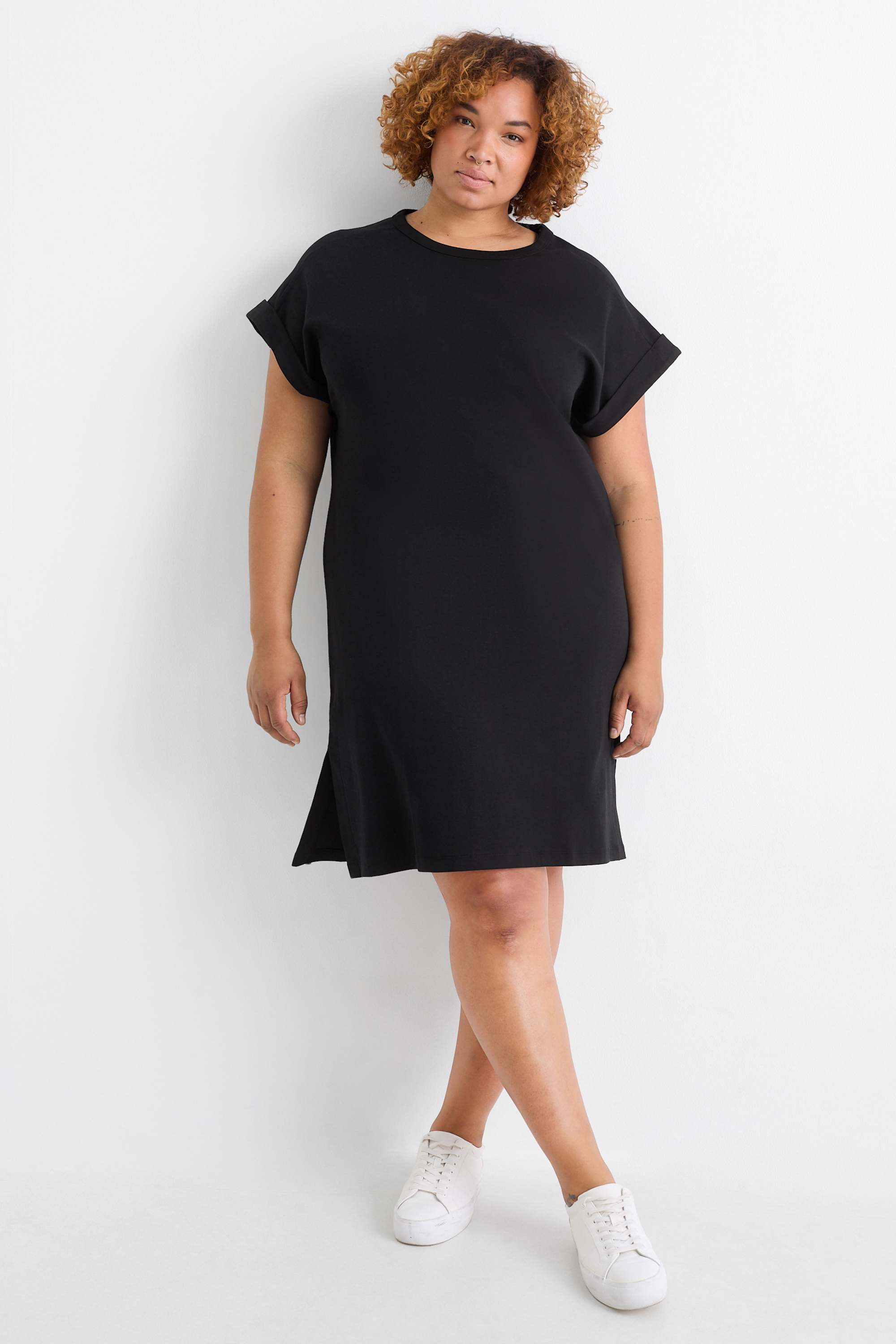 T-shirt dress black