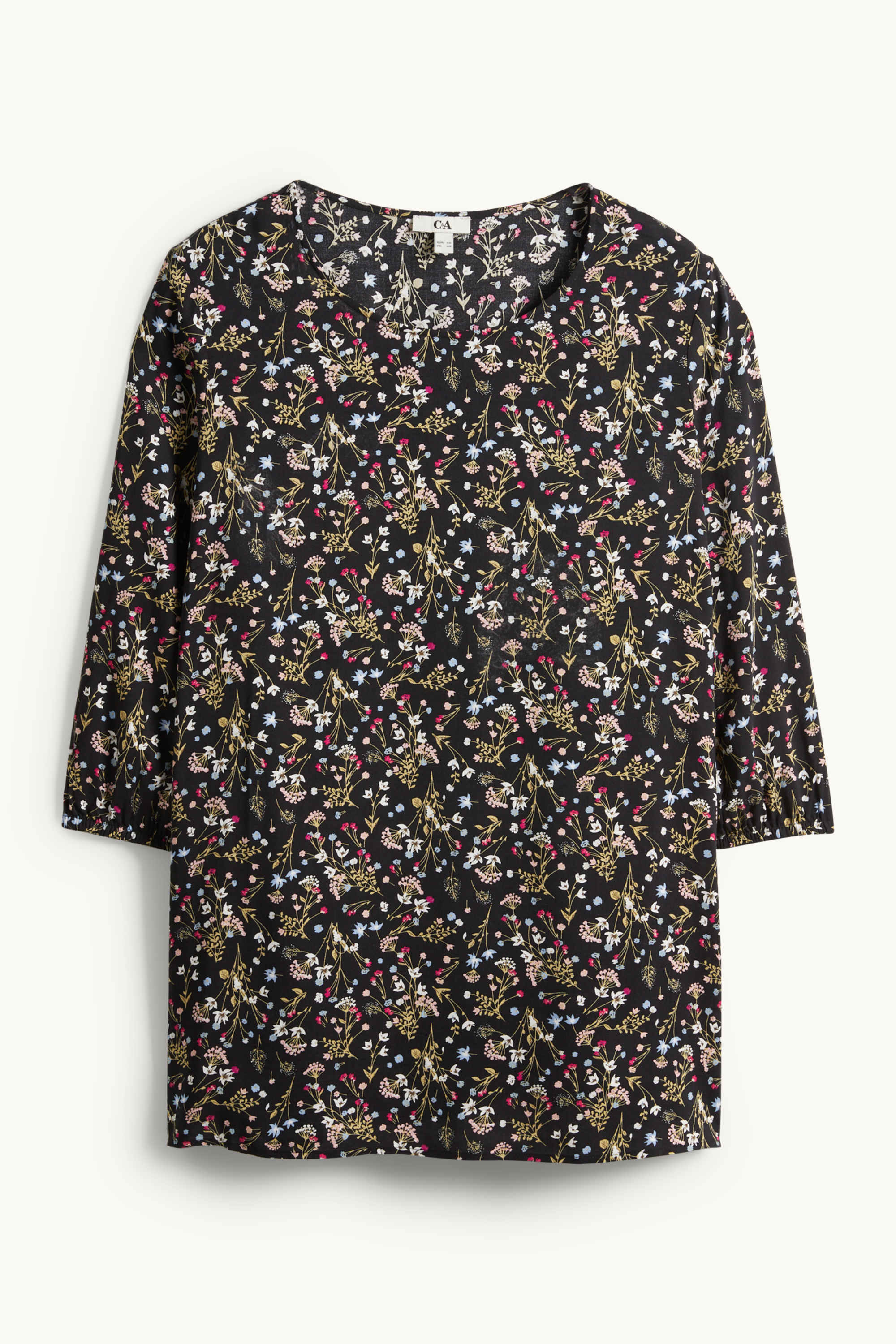 Blouse - floral black