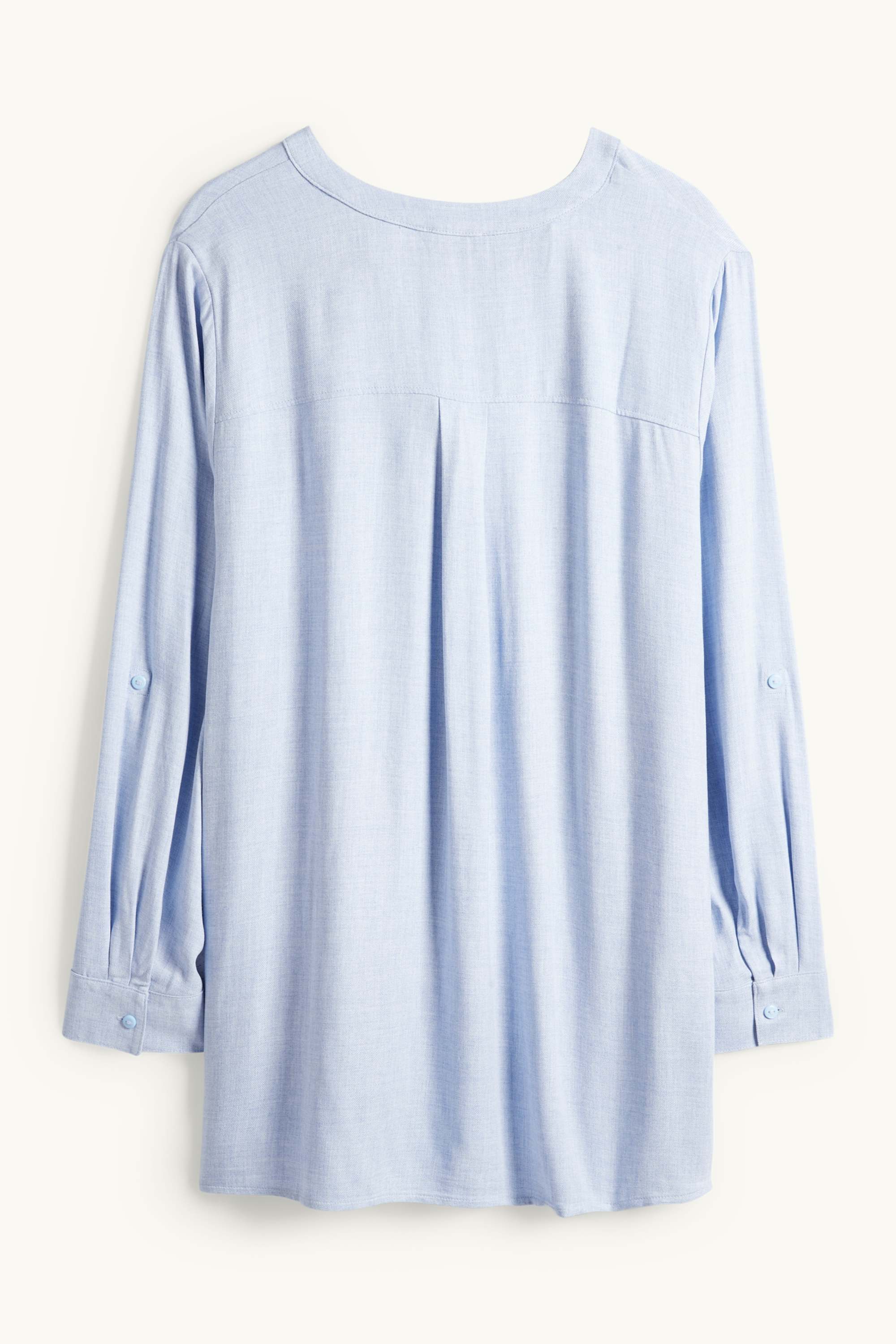 V-neck blouse light blue