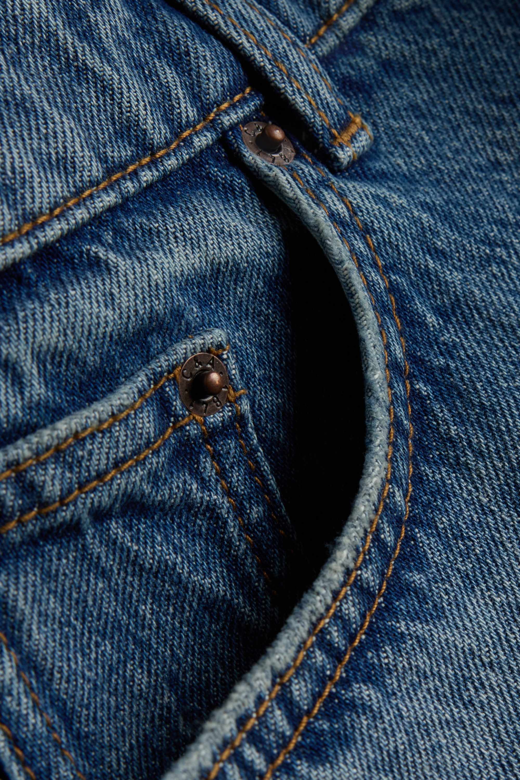 Mom shorts - mid-rise waist denim-dark blue