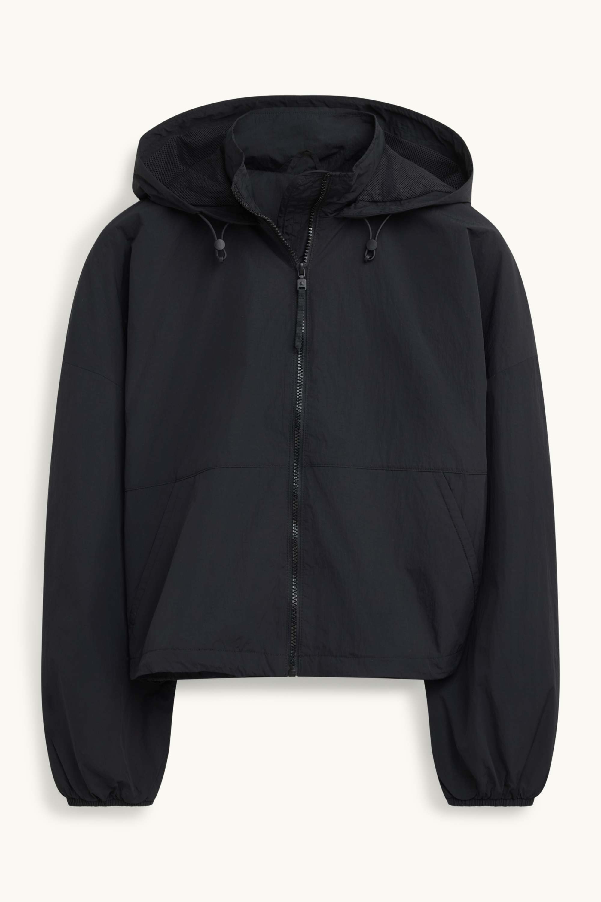 Jacket with hood - water-repellent black