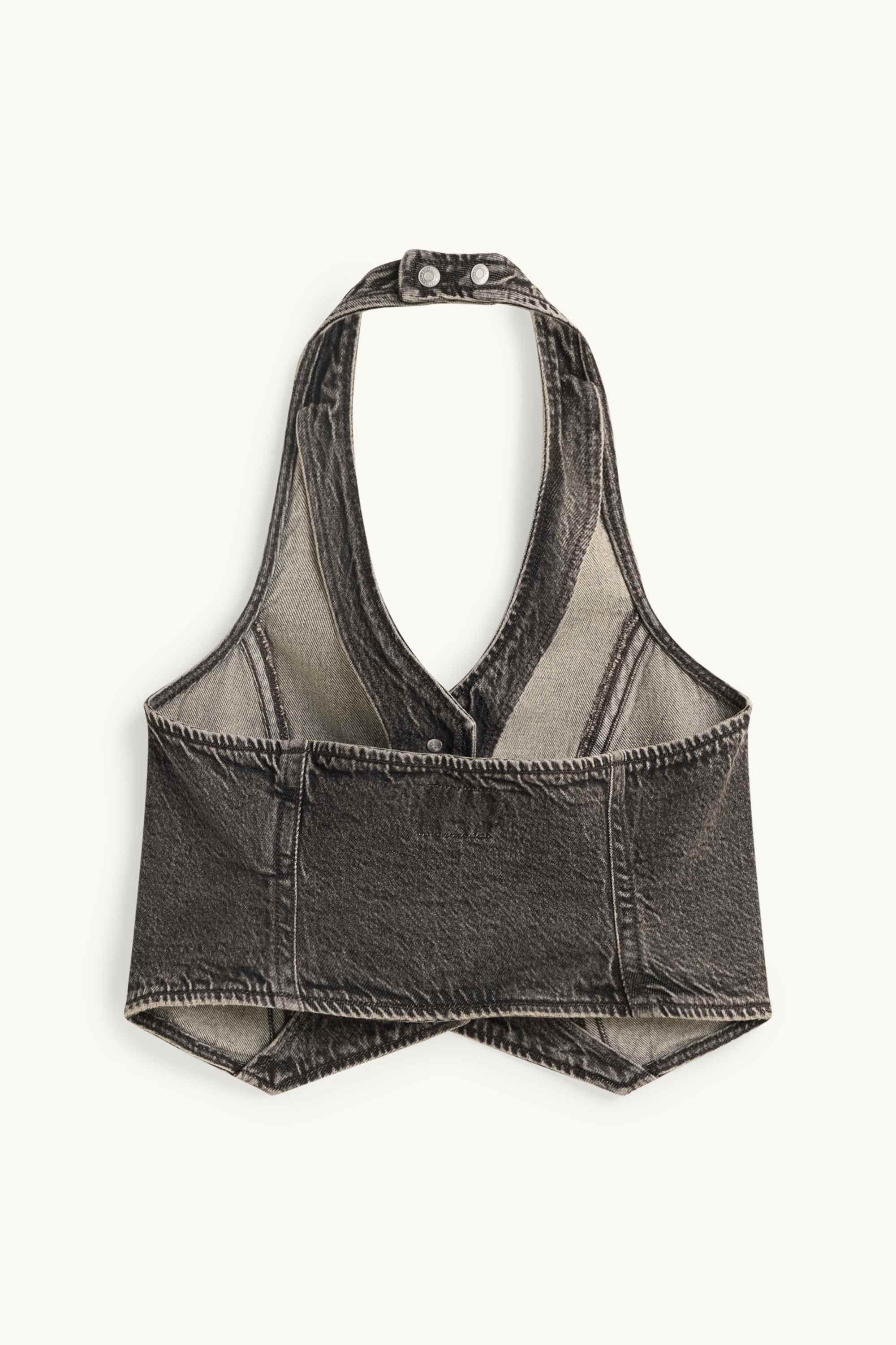 Denim top denim-gray