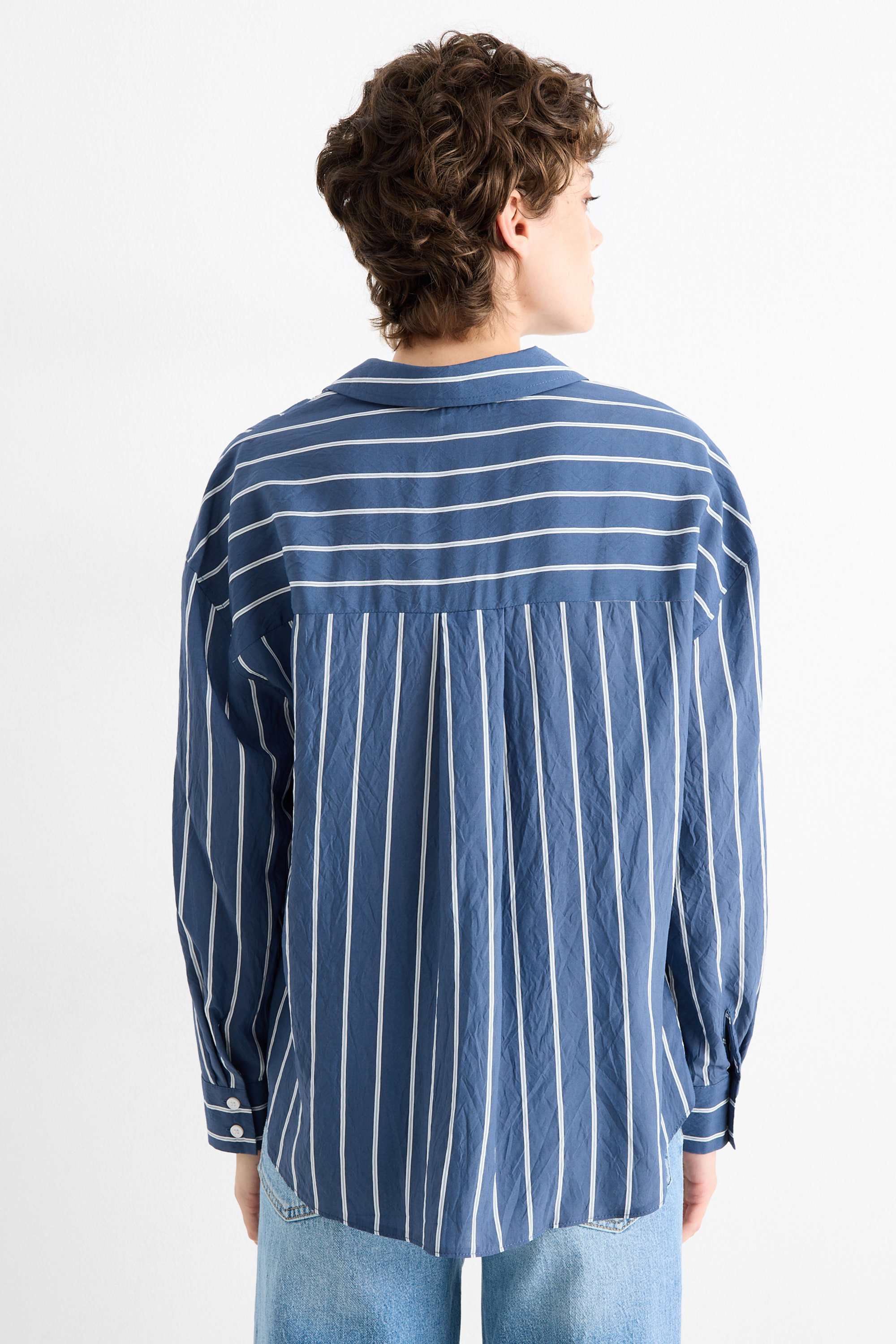 Blouse - striped blue