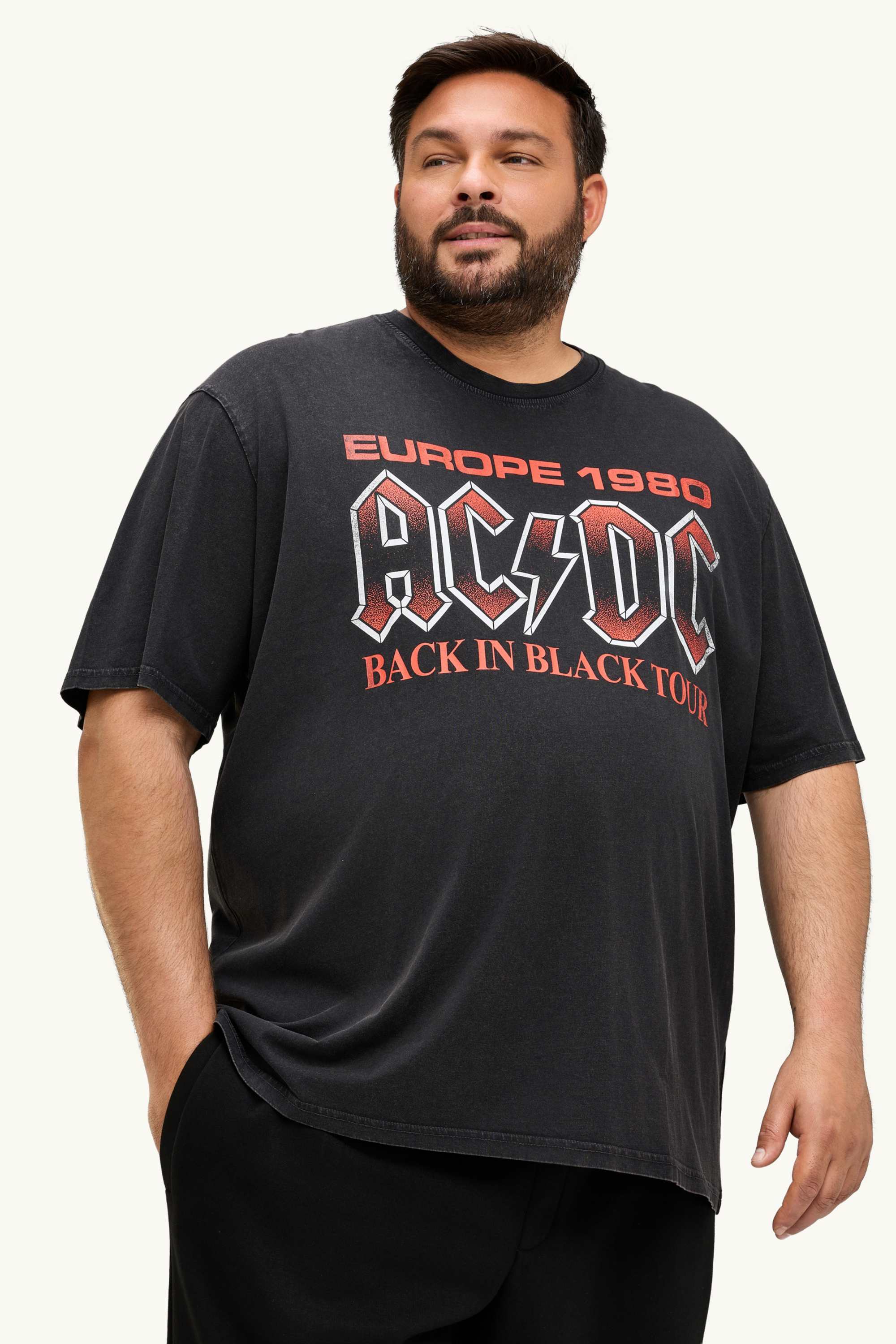 T-shirt - relaxed fit - AC/ DC black