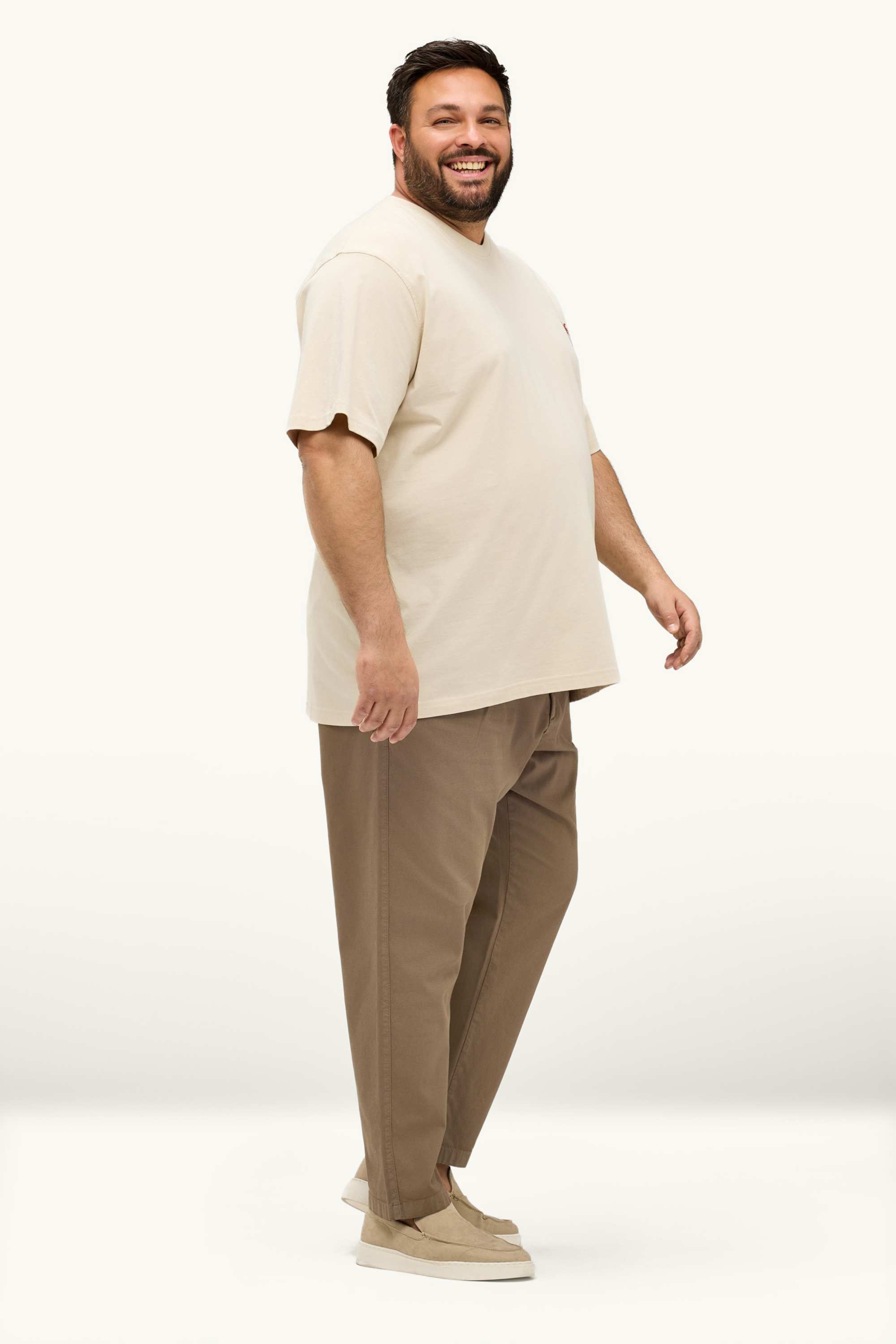Chinos - tapered fit - textured brown