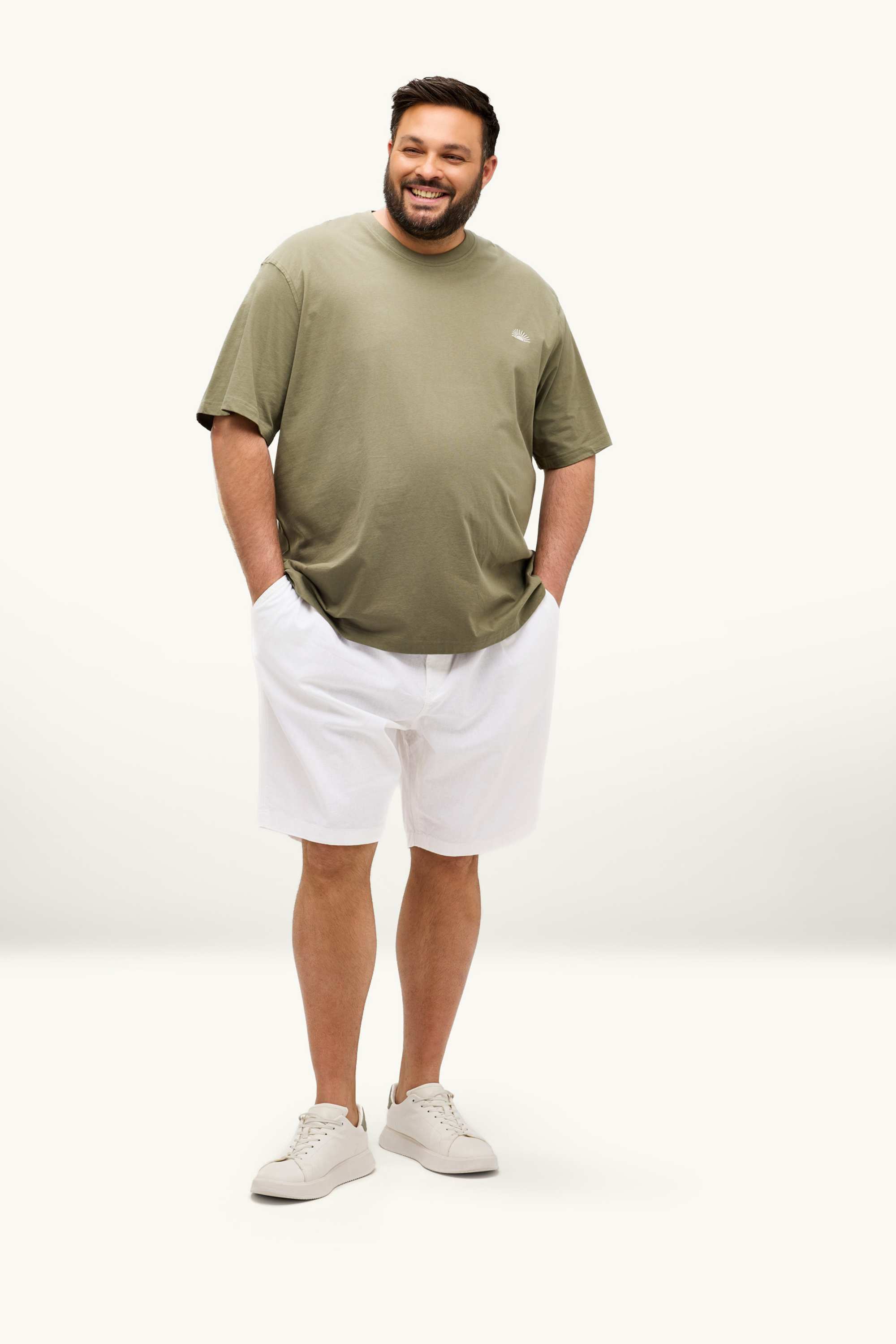 Shorts - linen blend white
