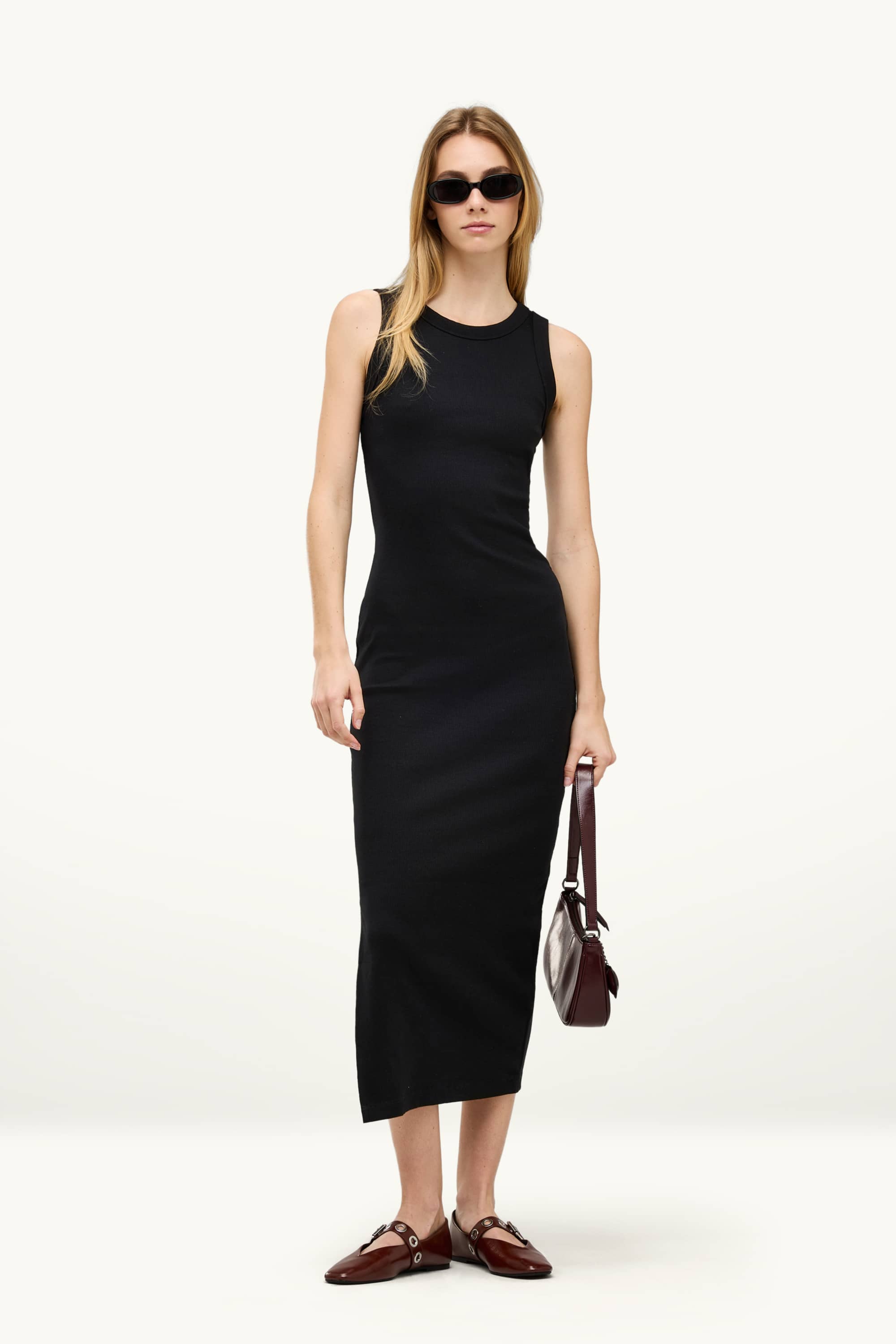 Bodycon dress - skinny rib black