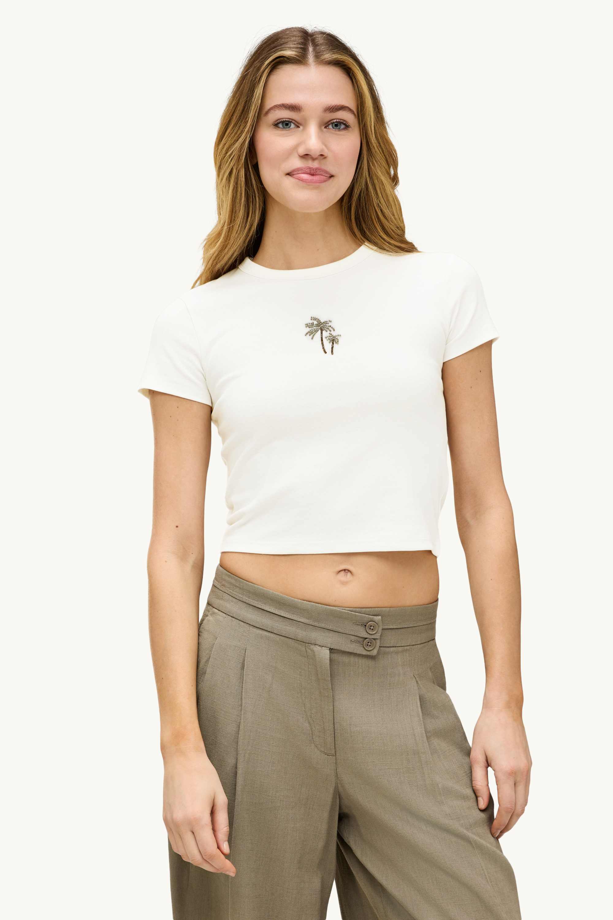 T-shirt - slim fit white