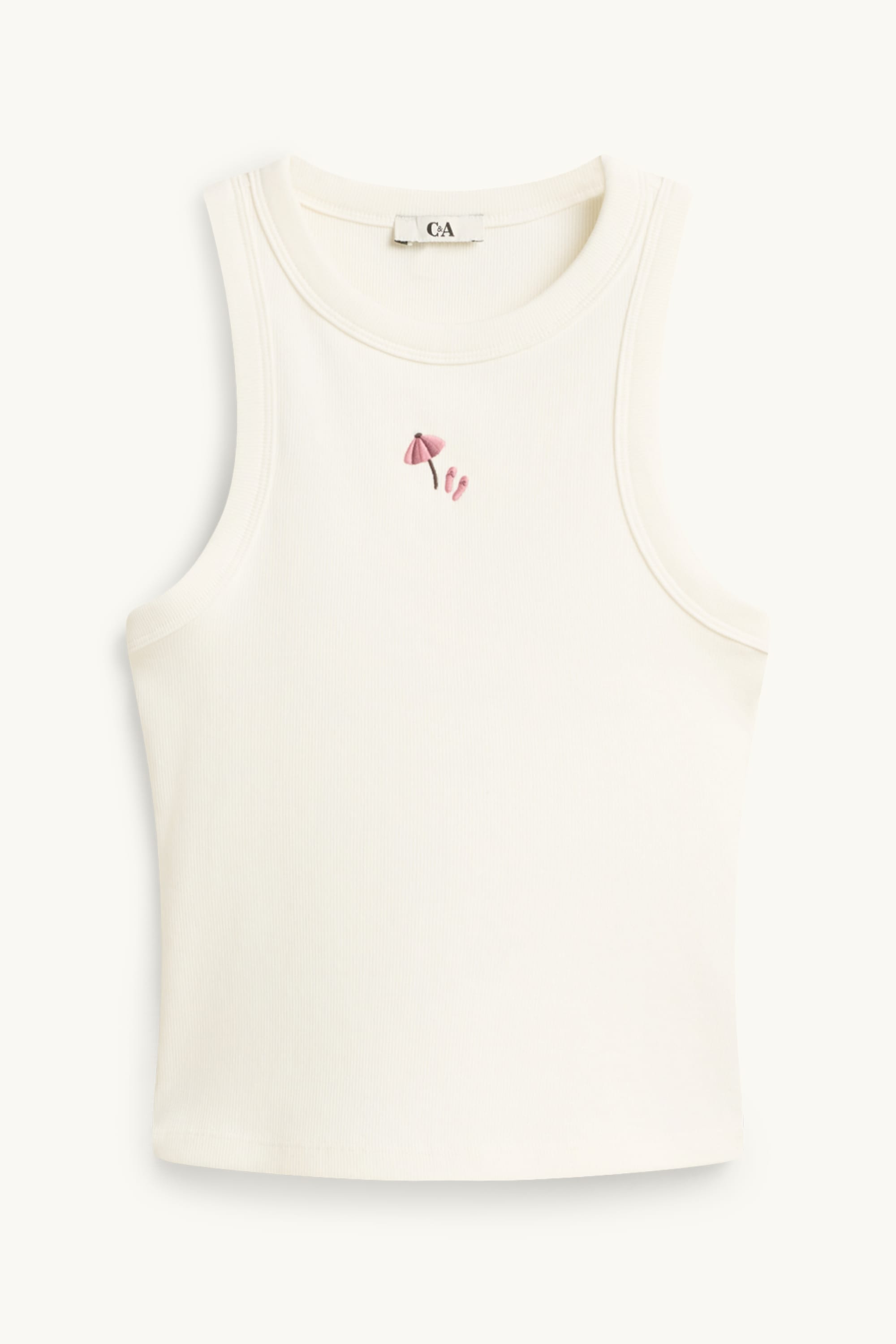 Top - ribbed white