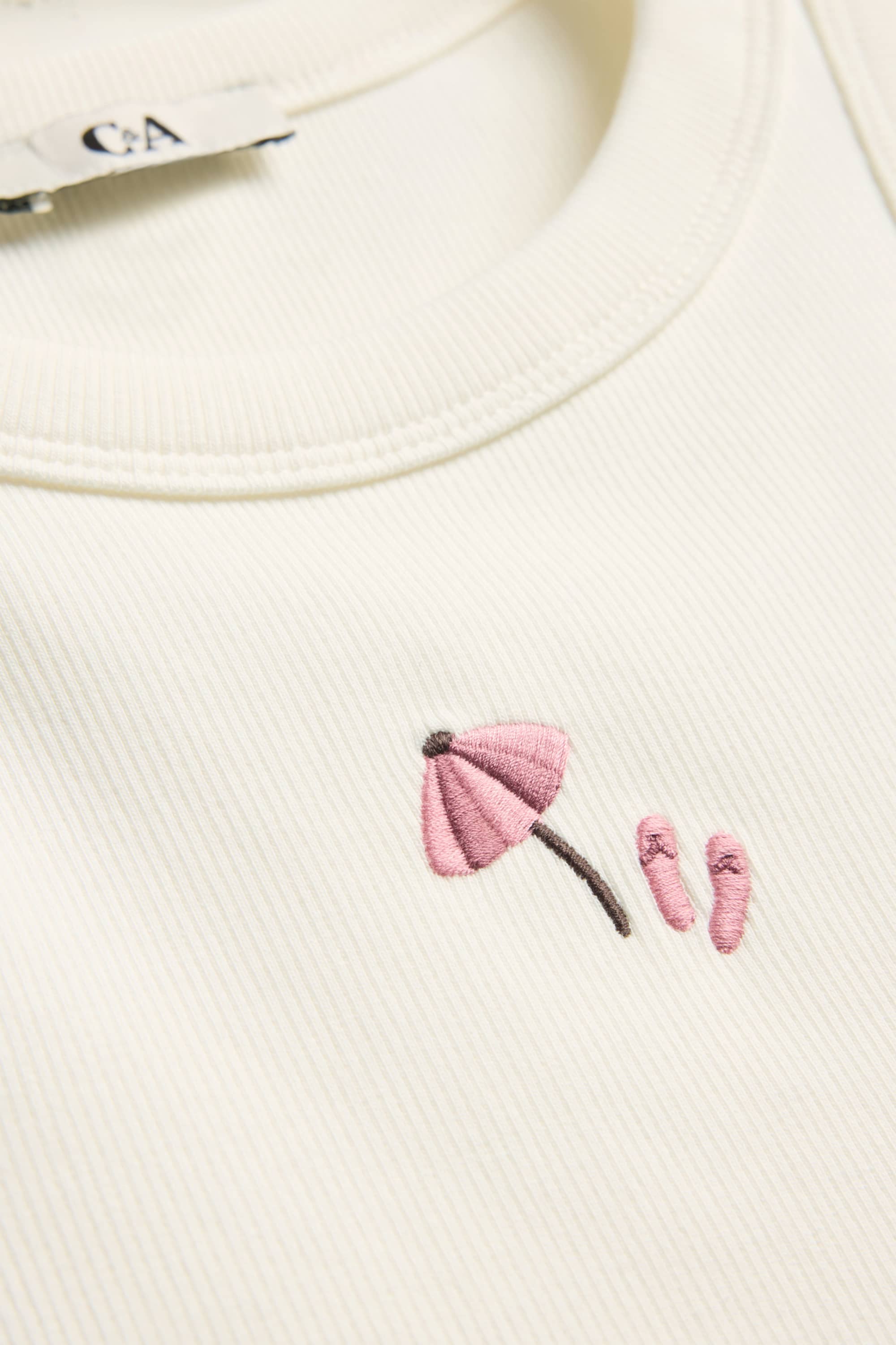 Top - ribbed white