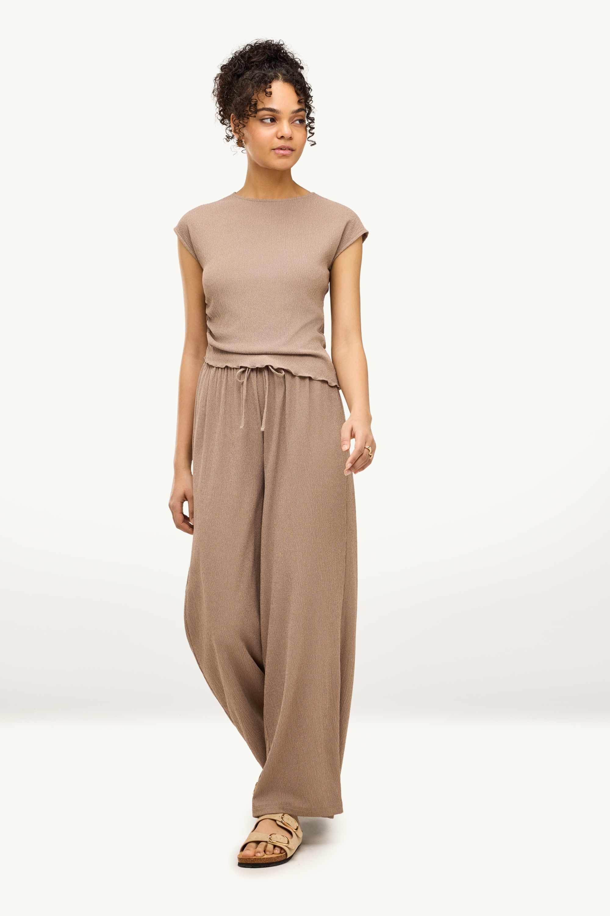 T-shirt - regular fit light brown