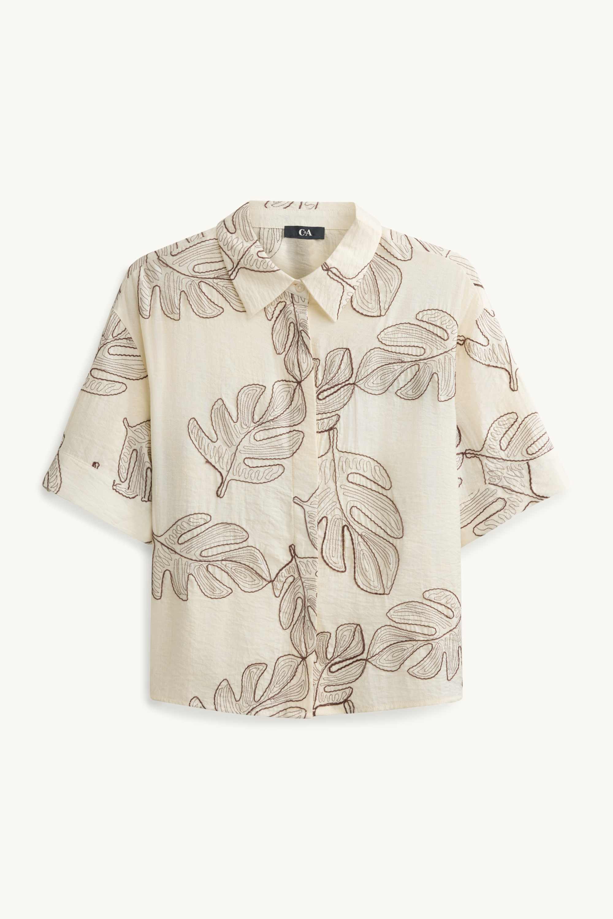 Shirt blouse - patterned creme