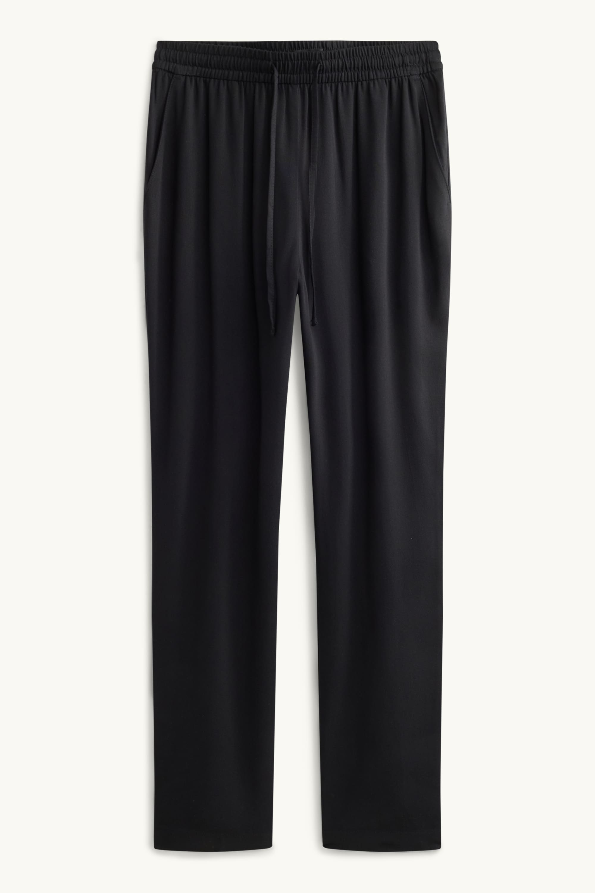 Cloth trousers - mid-rise waist - tapered fit black