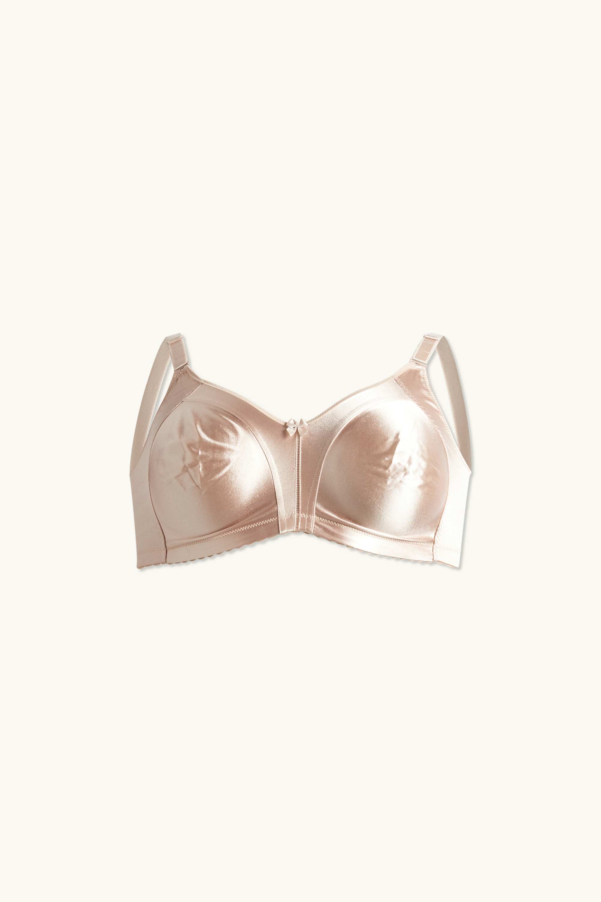 Non-wired minimiser bra - shiny beige