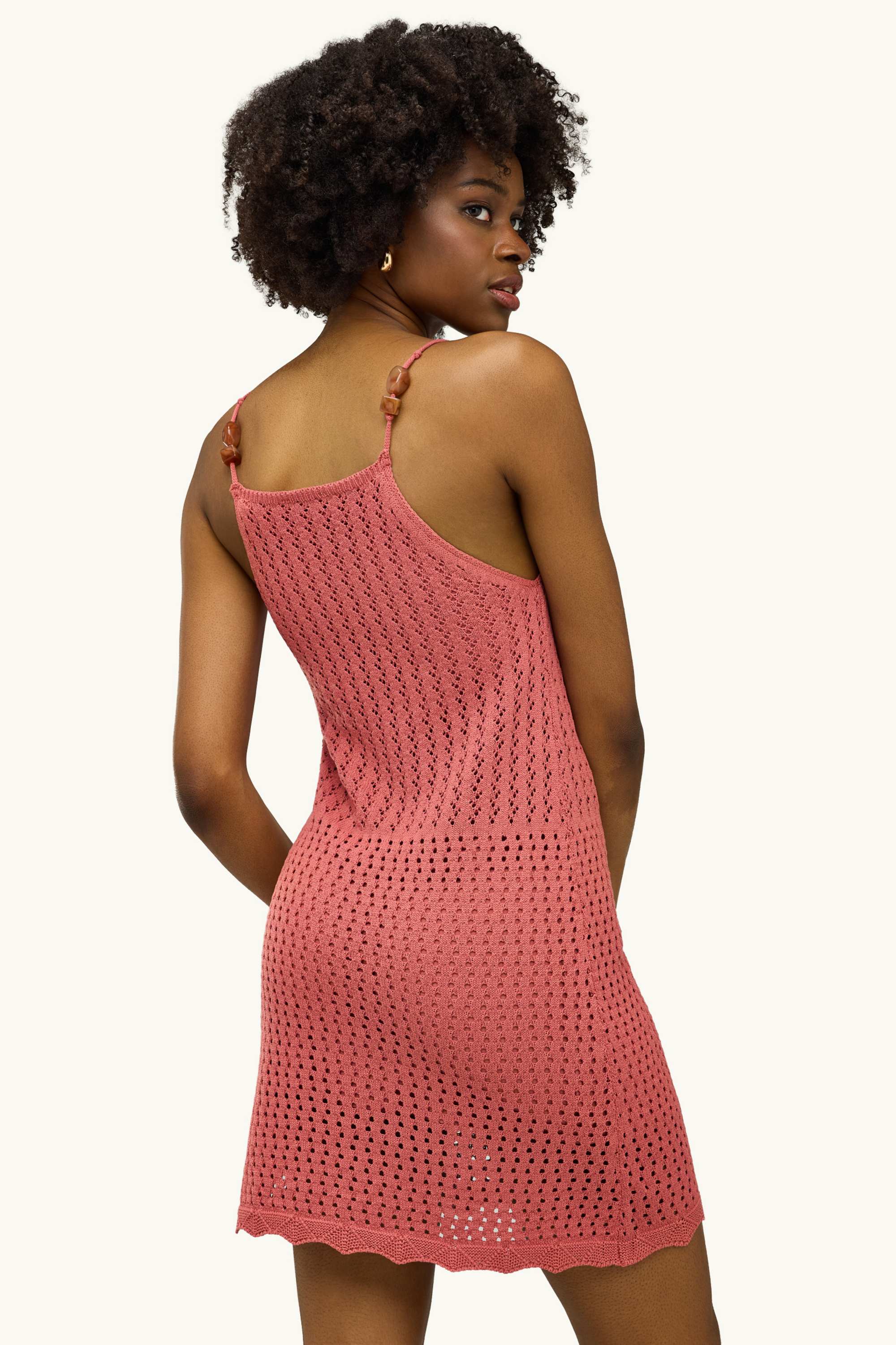 Knitted dress terracotta