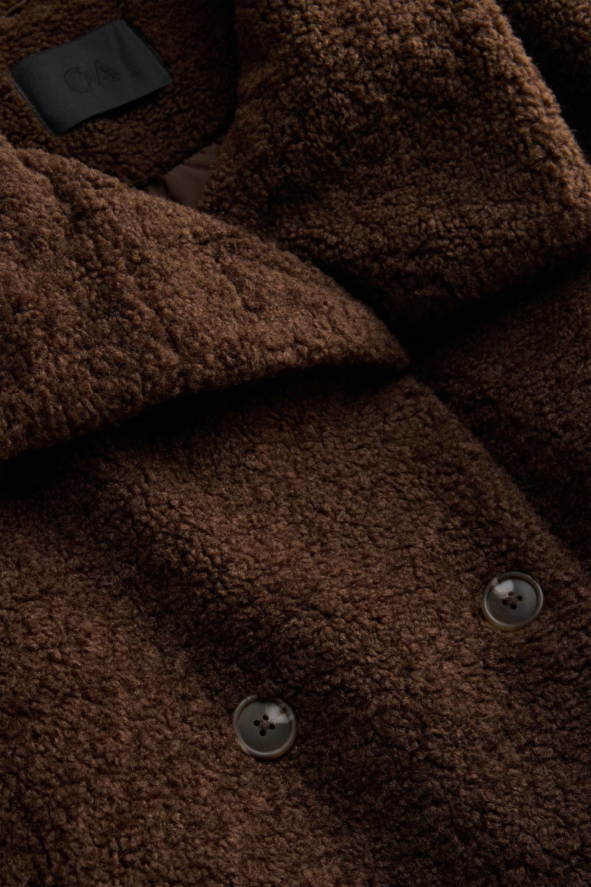 Teddy fur jacket brown