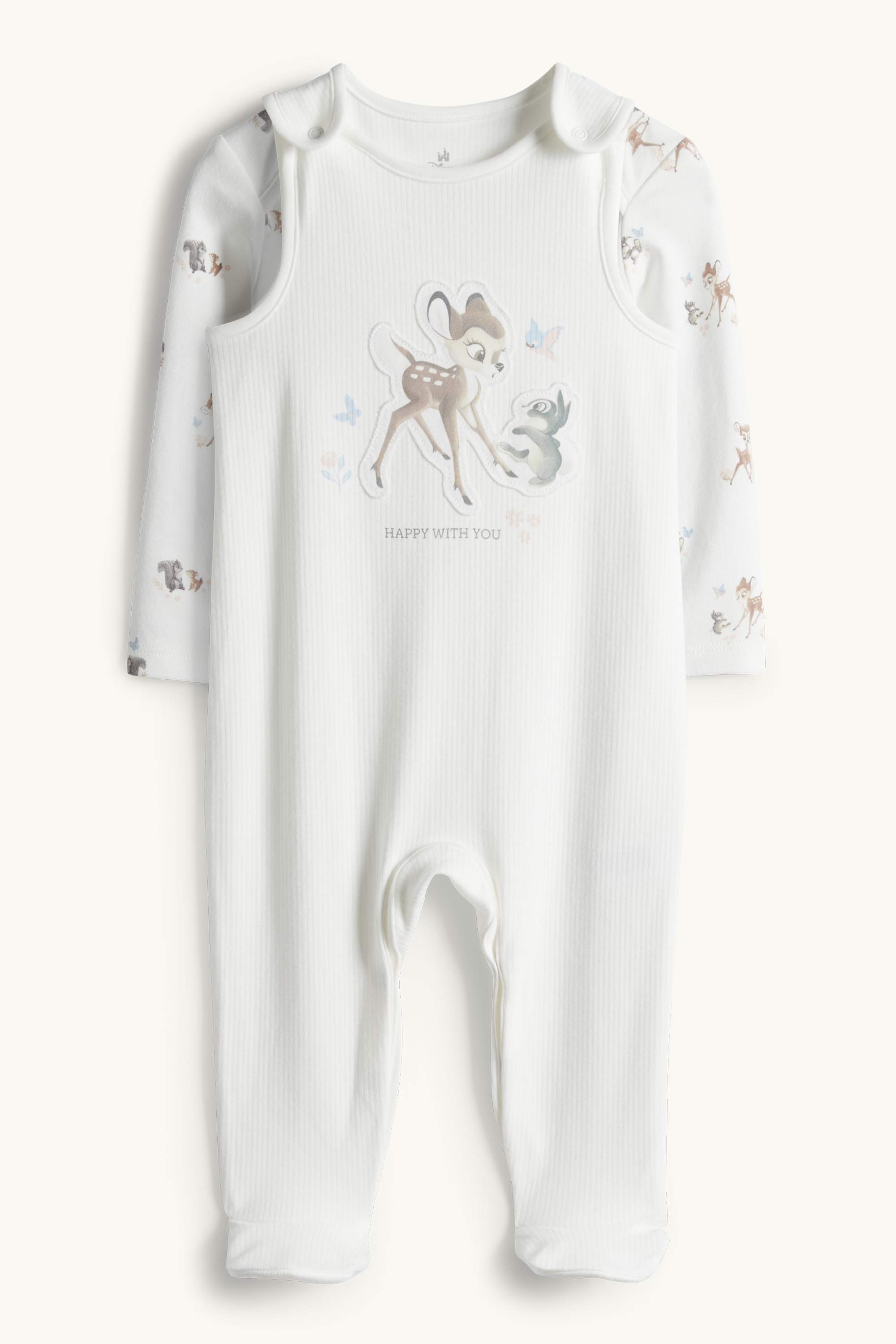 Bambi - romper set - 2 piece white