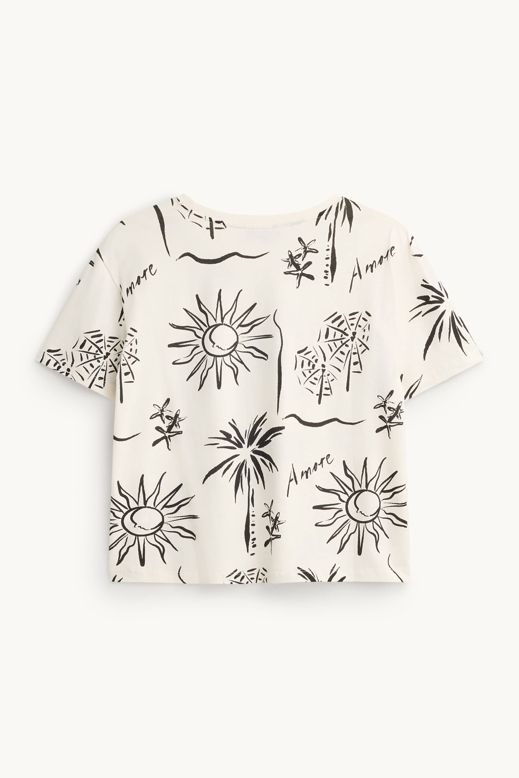 T-shirt - regular fit white / black