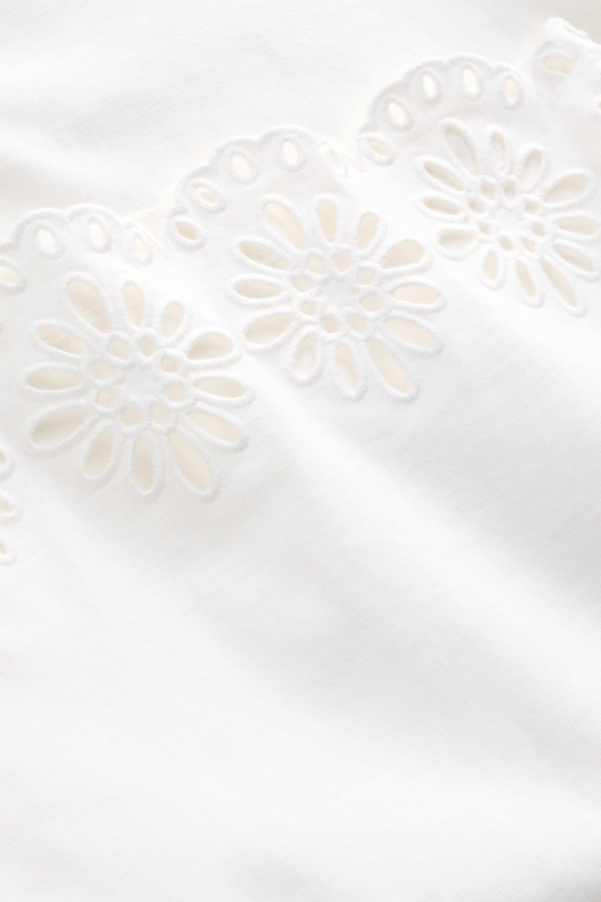 T-shirt - regular fit - broderie anglaise white