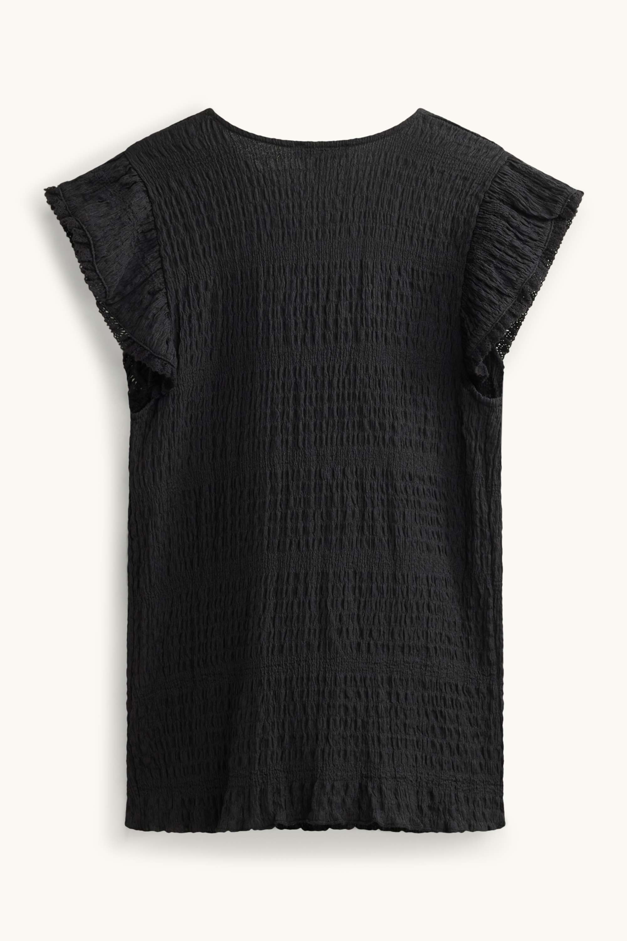 T-shirt - regular fit - textured black