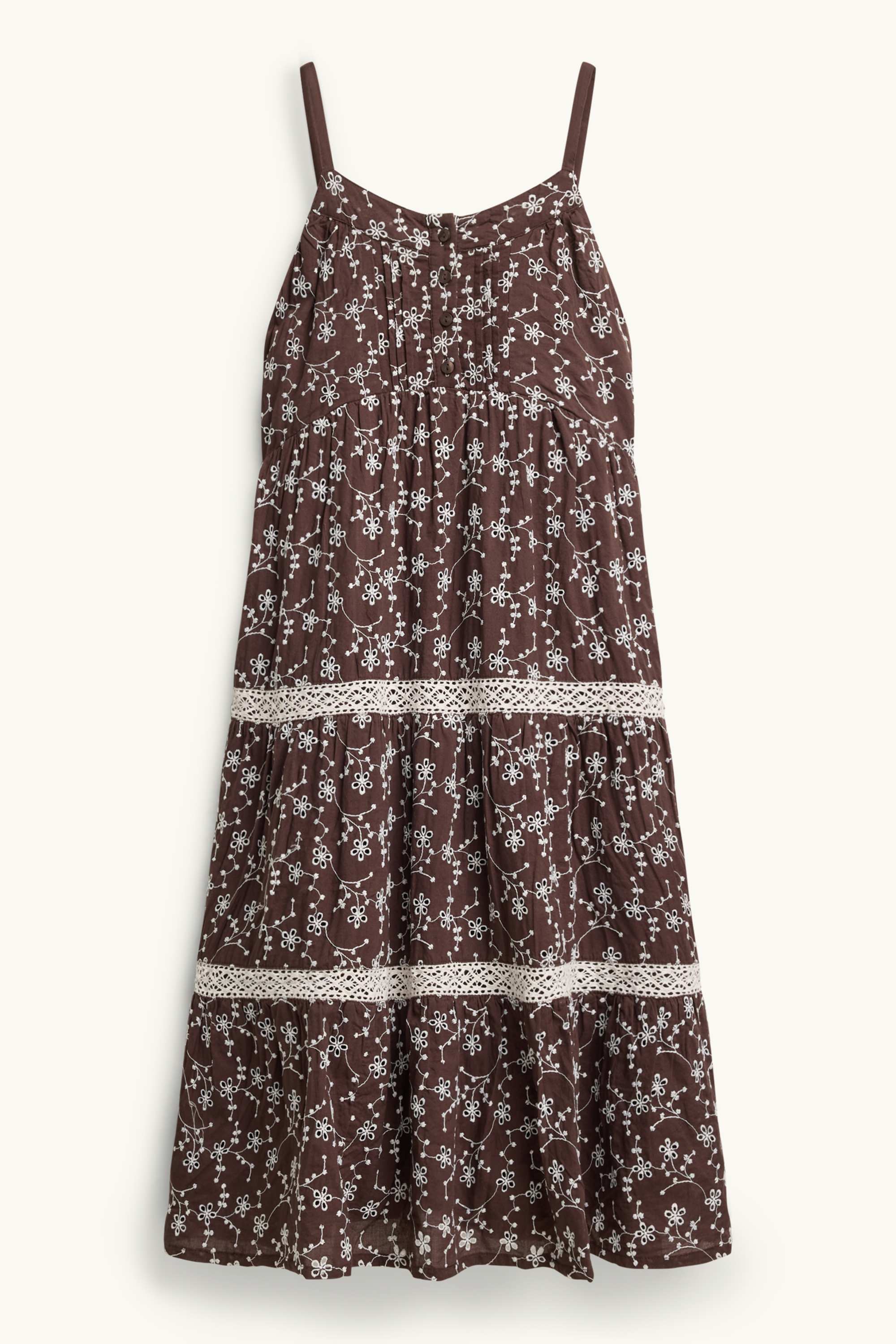 Floral - dress brown