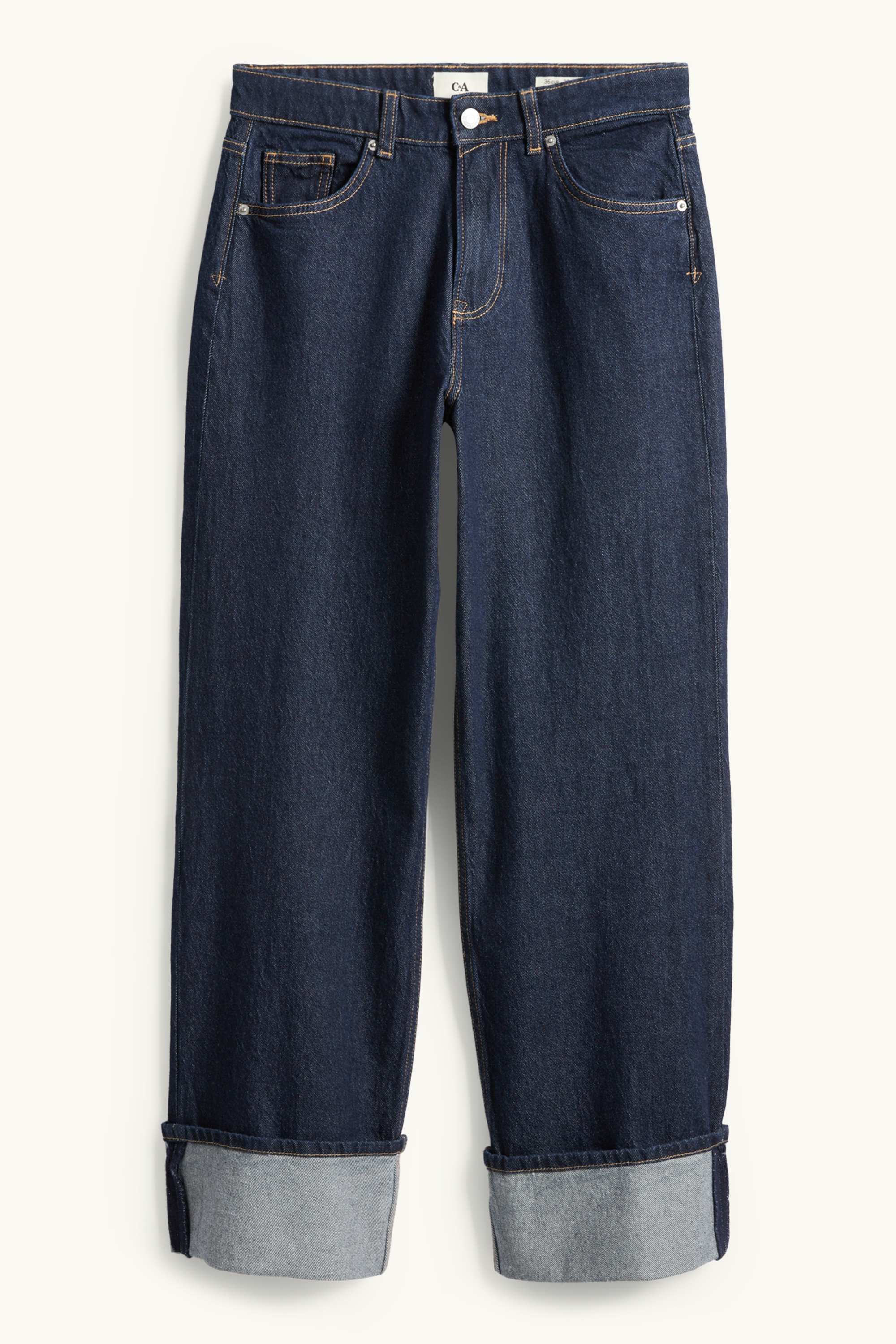 Baggy jeans - mid-rise waist dark blue