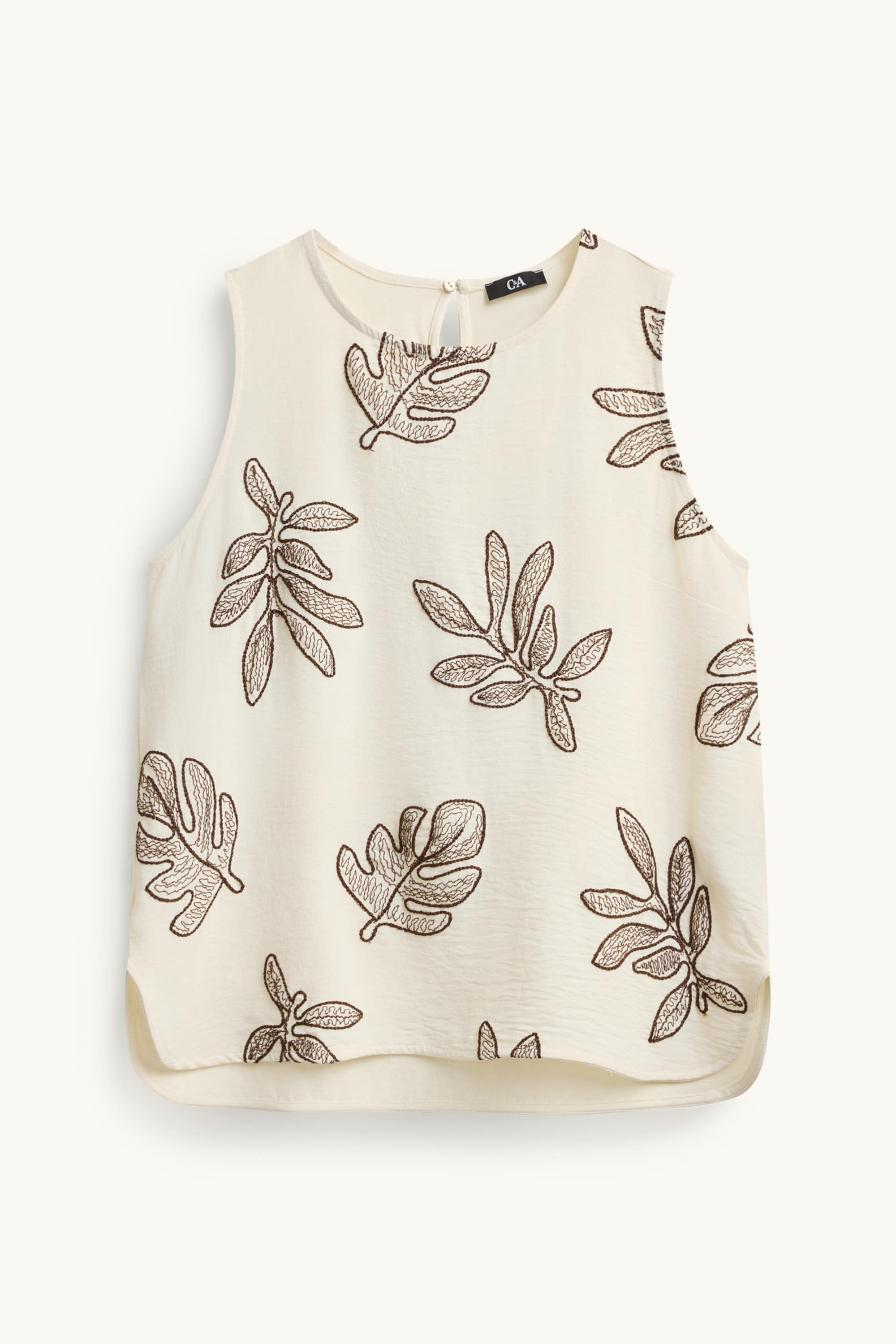 Top - patterned creme