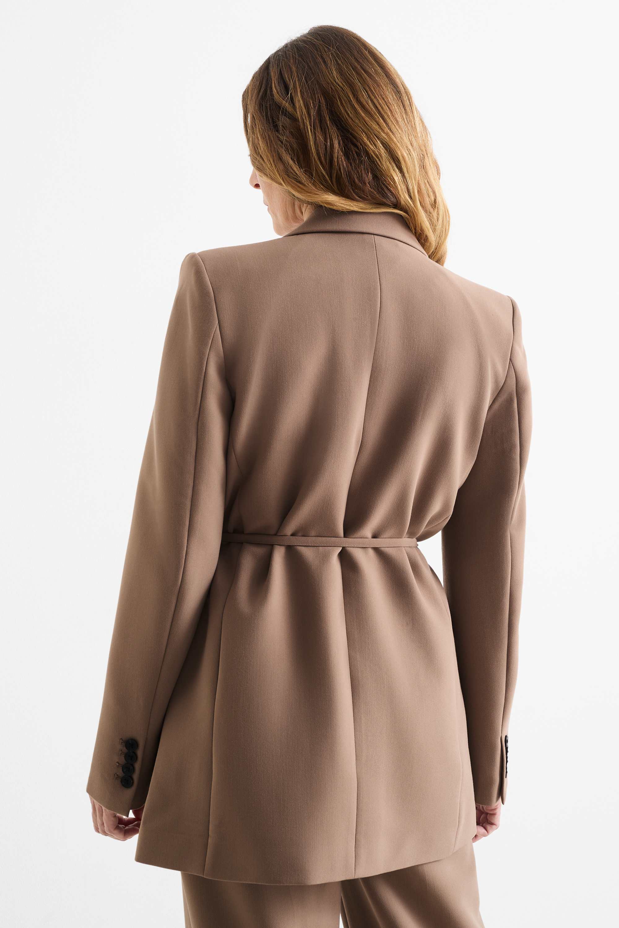 Long blazer - relaxed fit light brown
