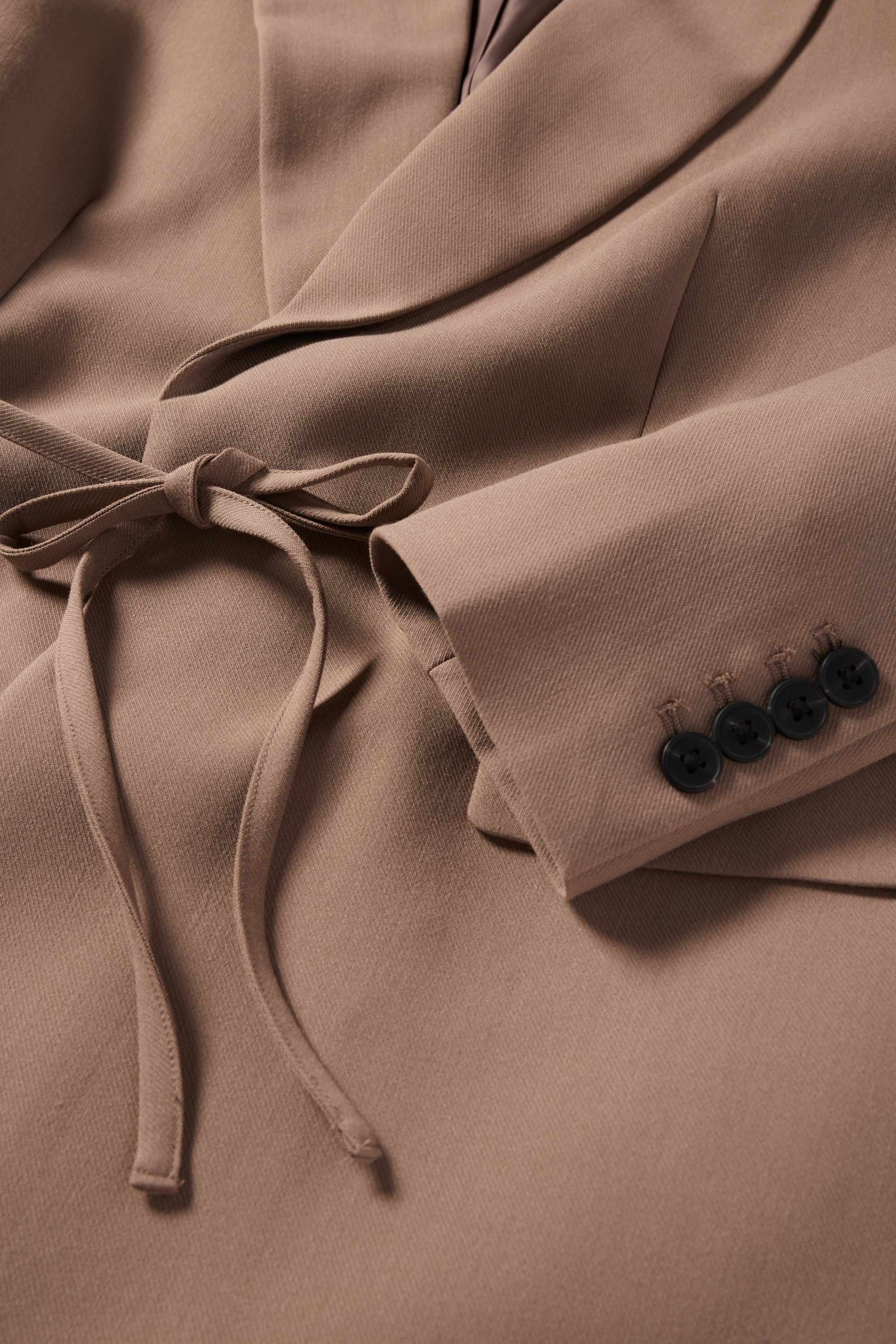 Long blazer - relaxed fit light brown