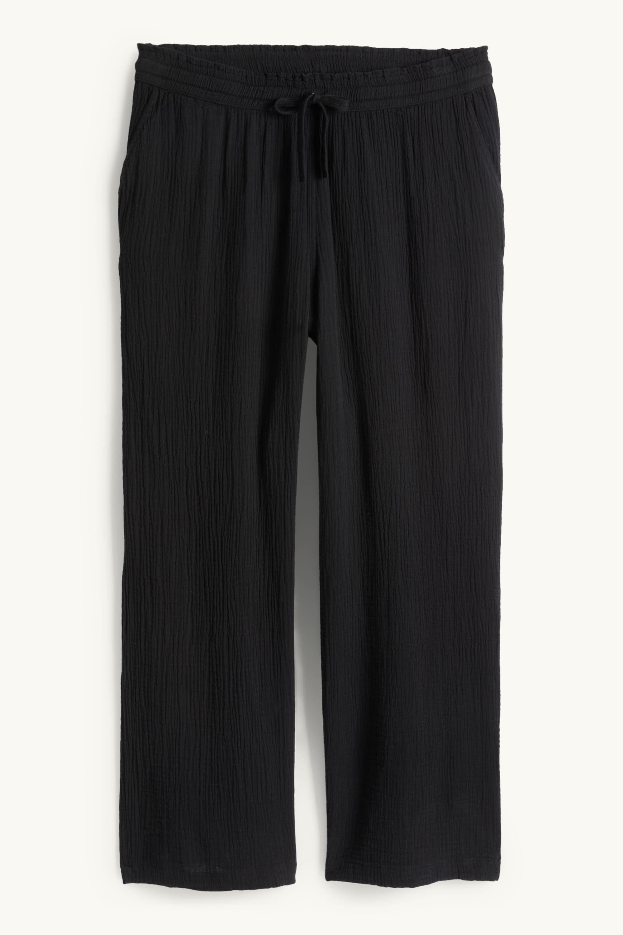 Cloth trousers - mid-rise waist - relaxed fit black