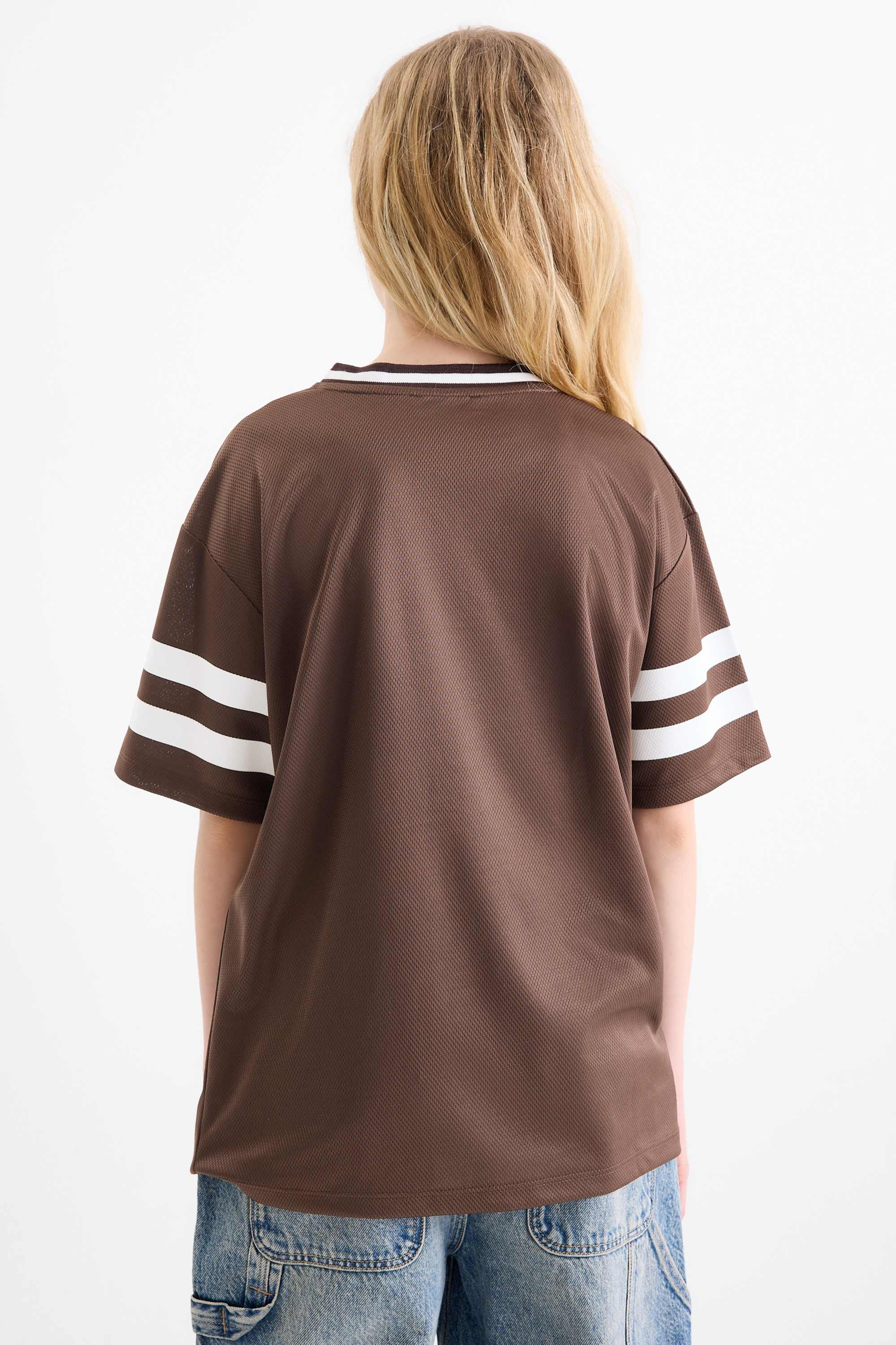 Teddy bear - short sleeve T-shirt dark brown