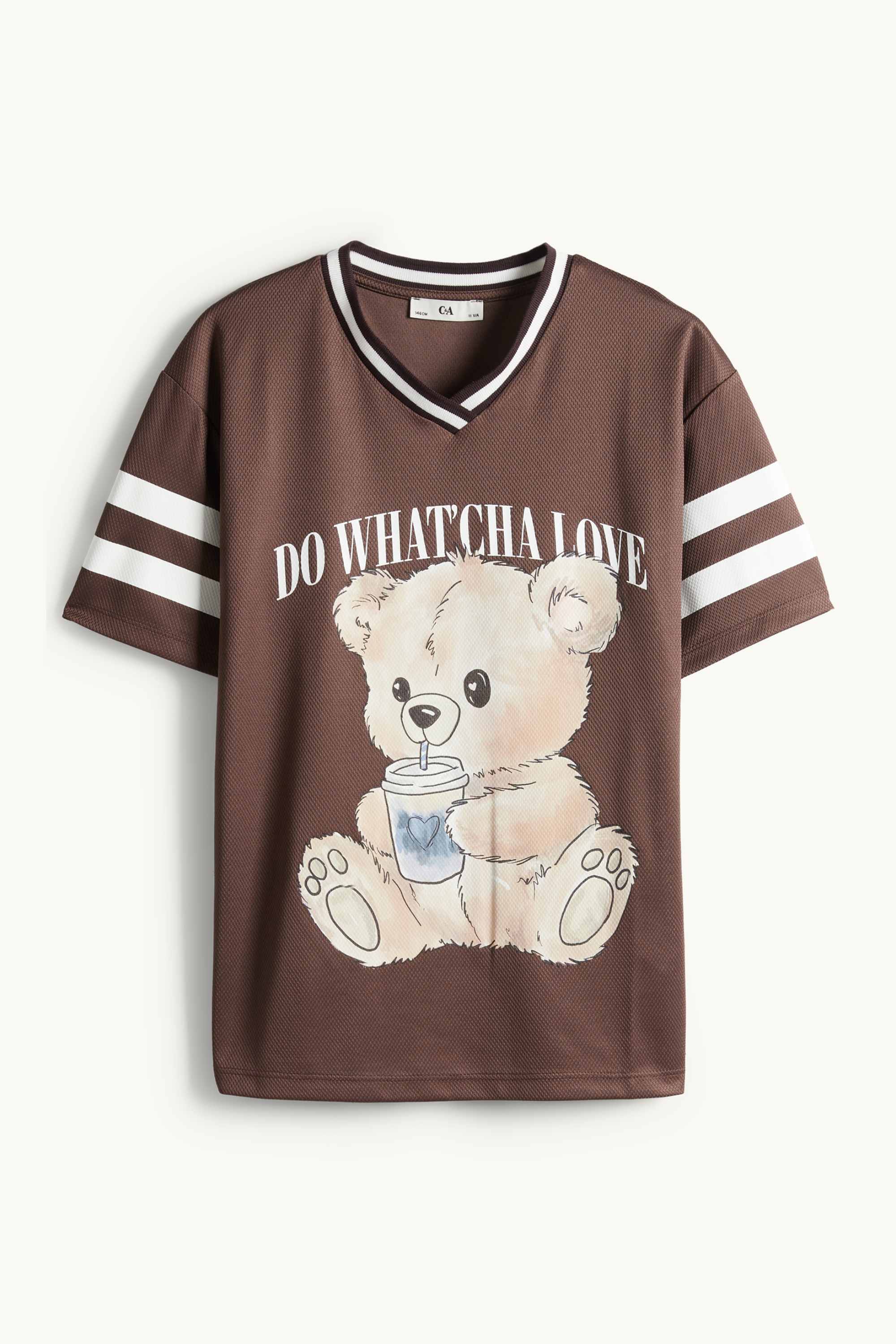 Teddy bear - short sleeve T-shirt dark brown