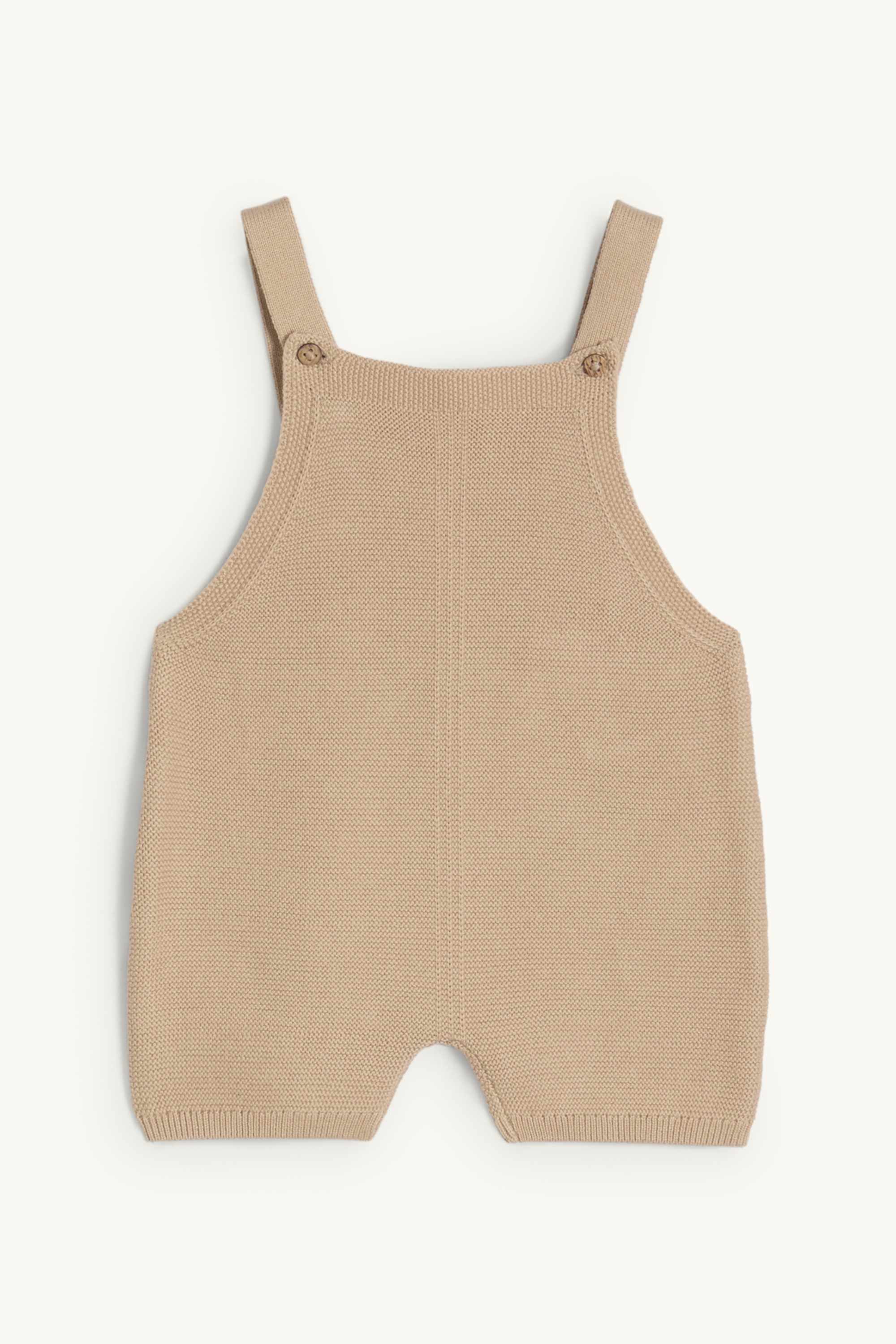 Knitted baby dungarees cremewhite