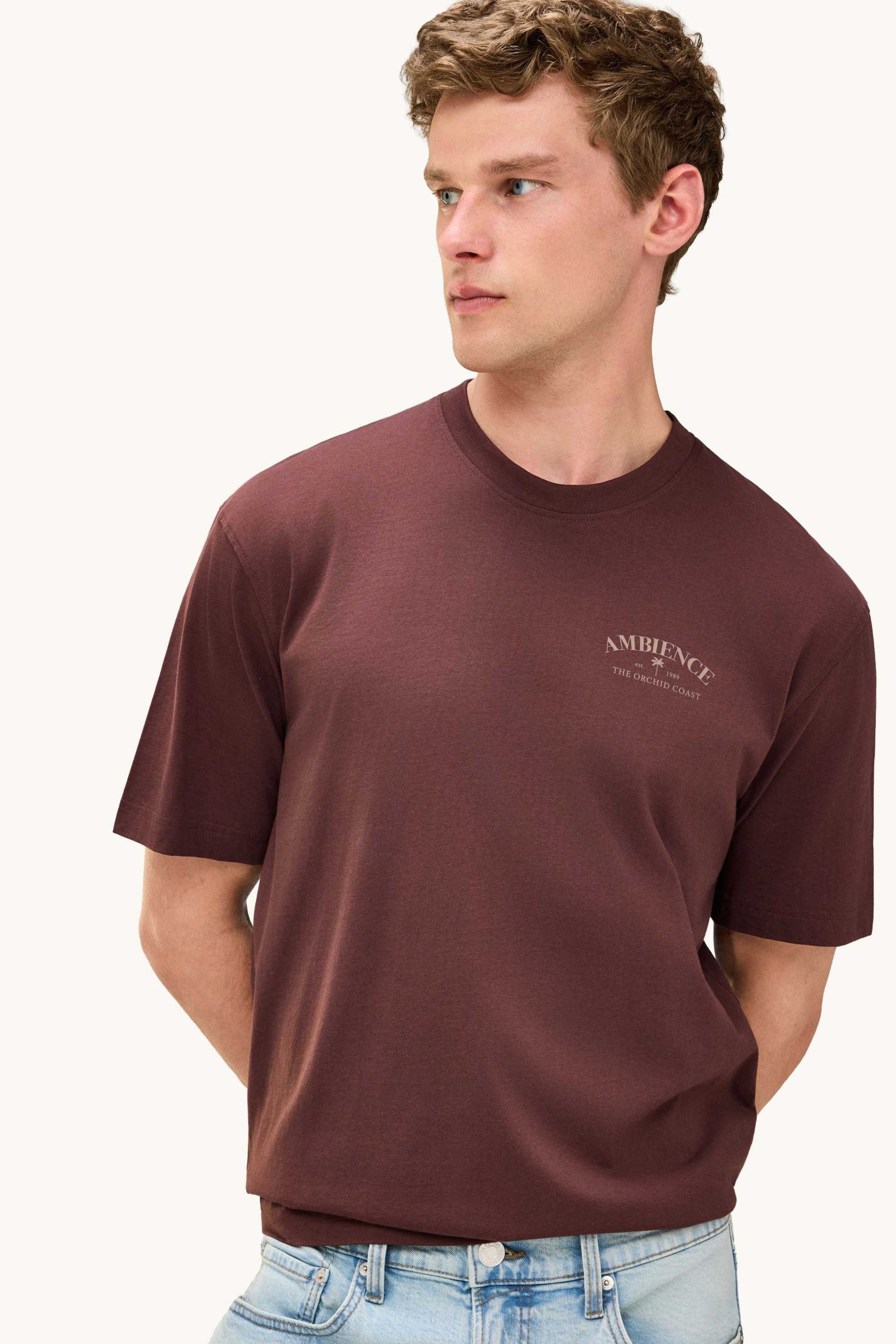 T-shirt - relaxed fit dark brown