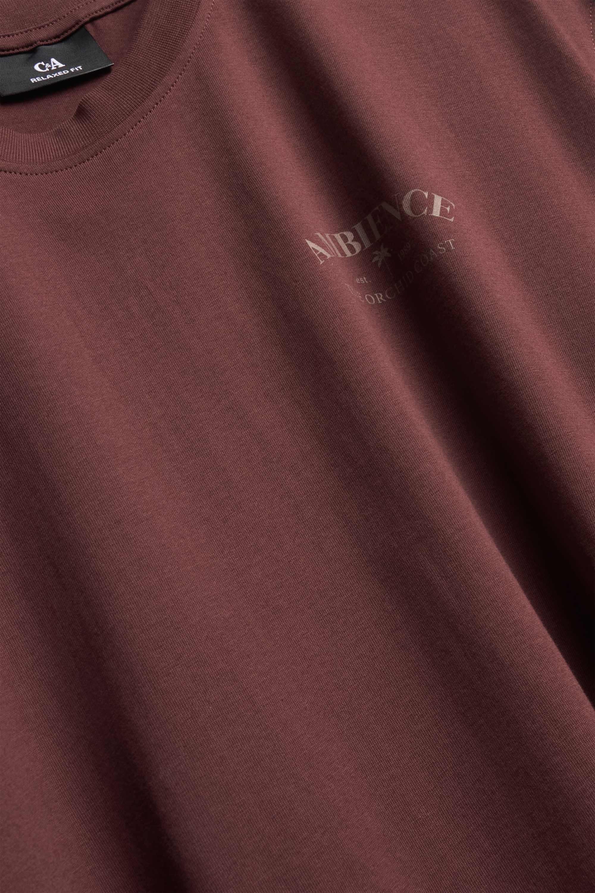 T-shirt - relaxed fit dark brown